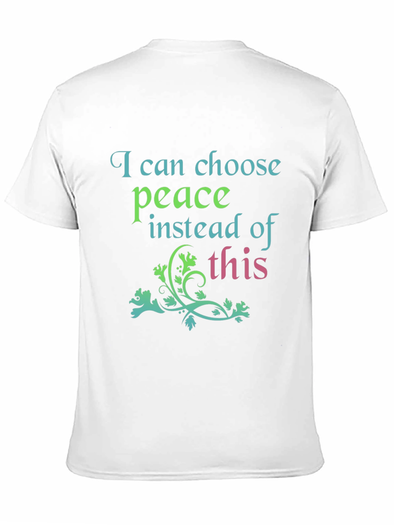 Black Peace Graphic Tee - Black Cotton Blend view 11