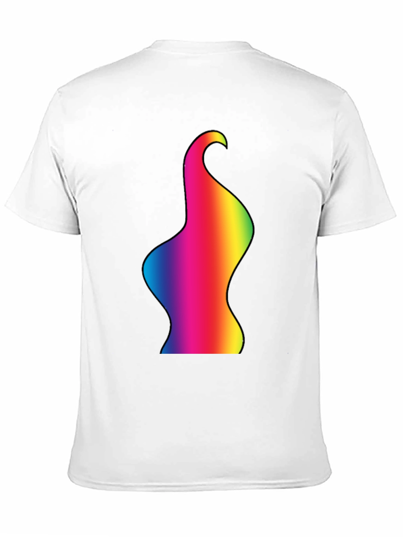 Black Rainbow Body Art Tee - Black Cotton Blend view 11