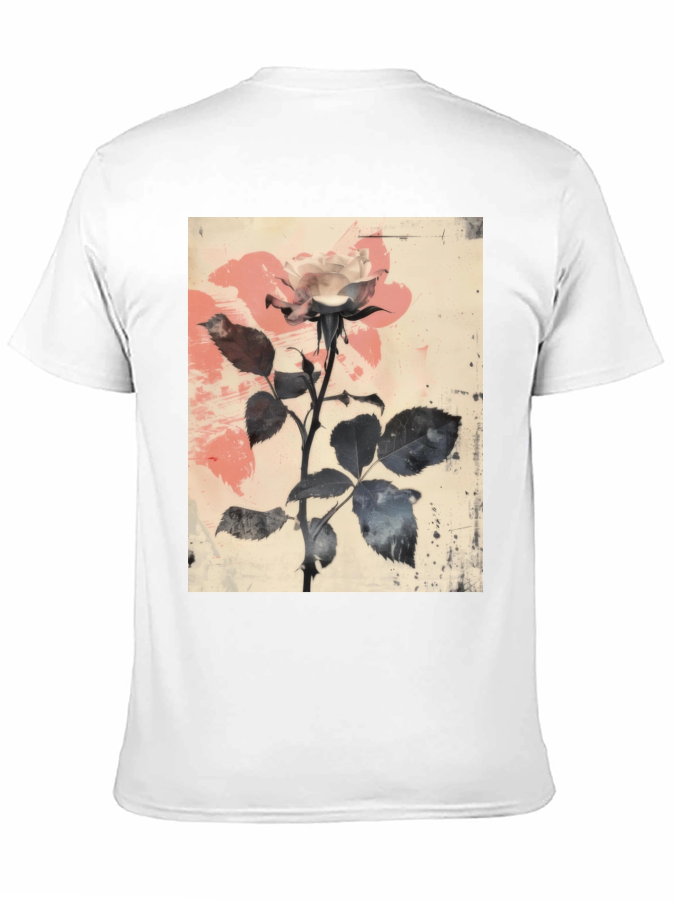 Black Floral Rose Graphic Tee - Black view 11