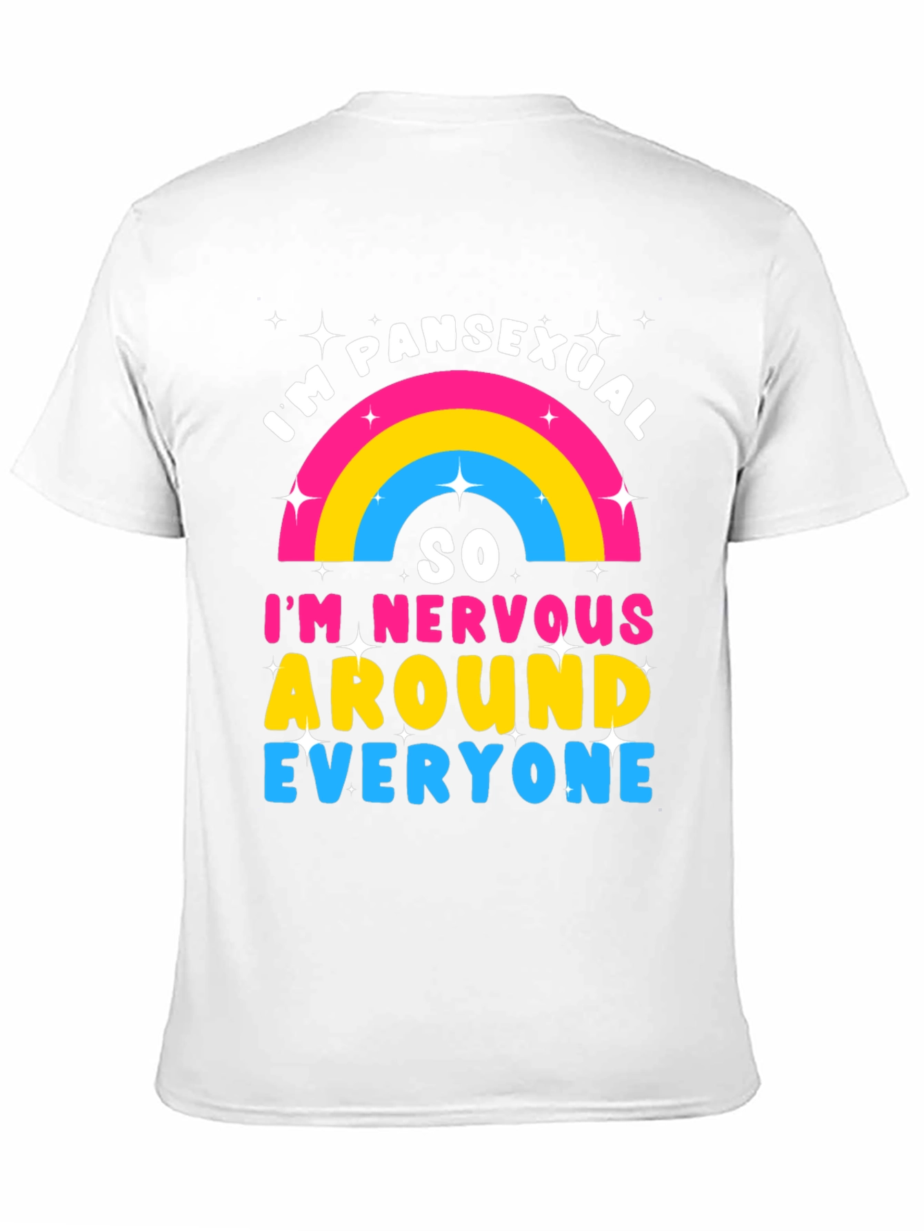 Black Pansexual Pride T-Shirt - Nervous Around Everyone! view 11