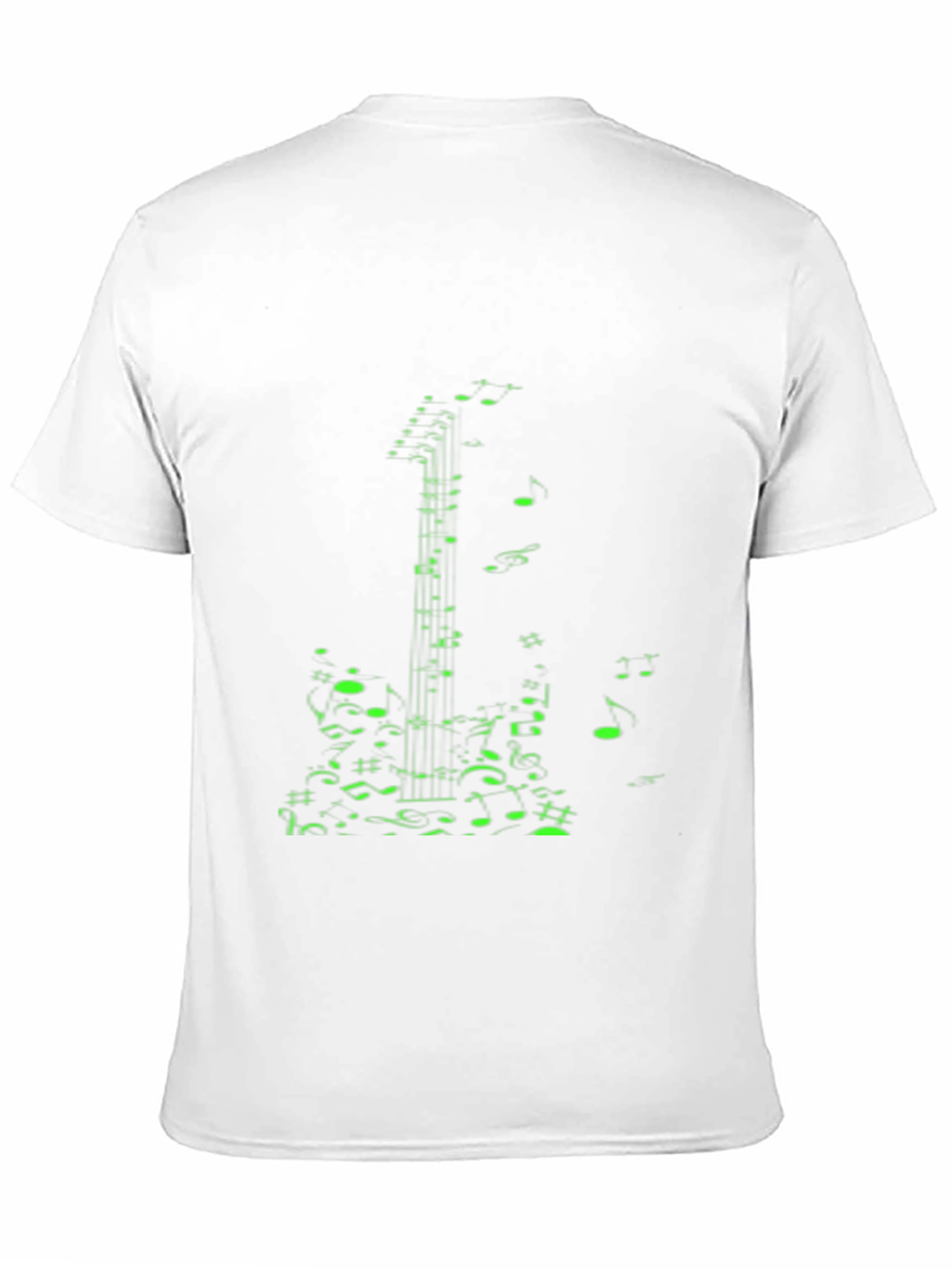Black Musical Guitar Notes T-Shirt - Black view 11