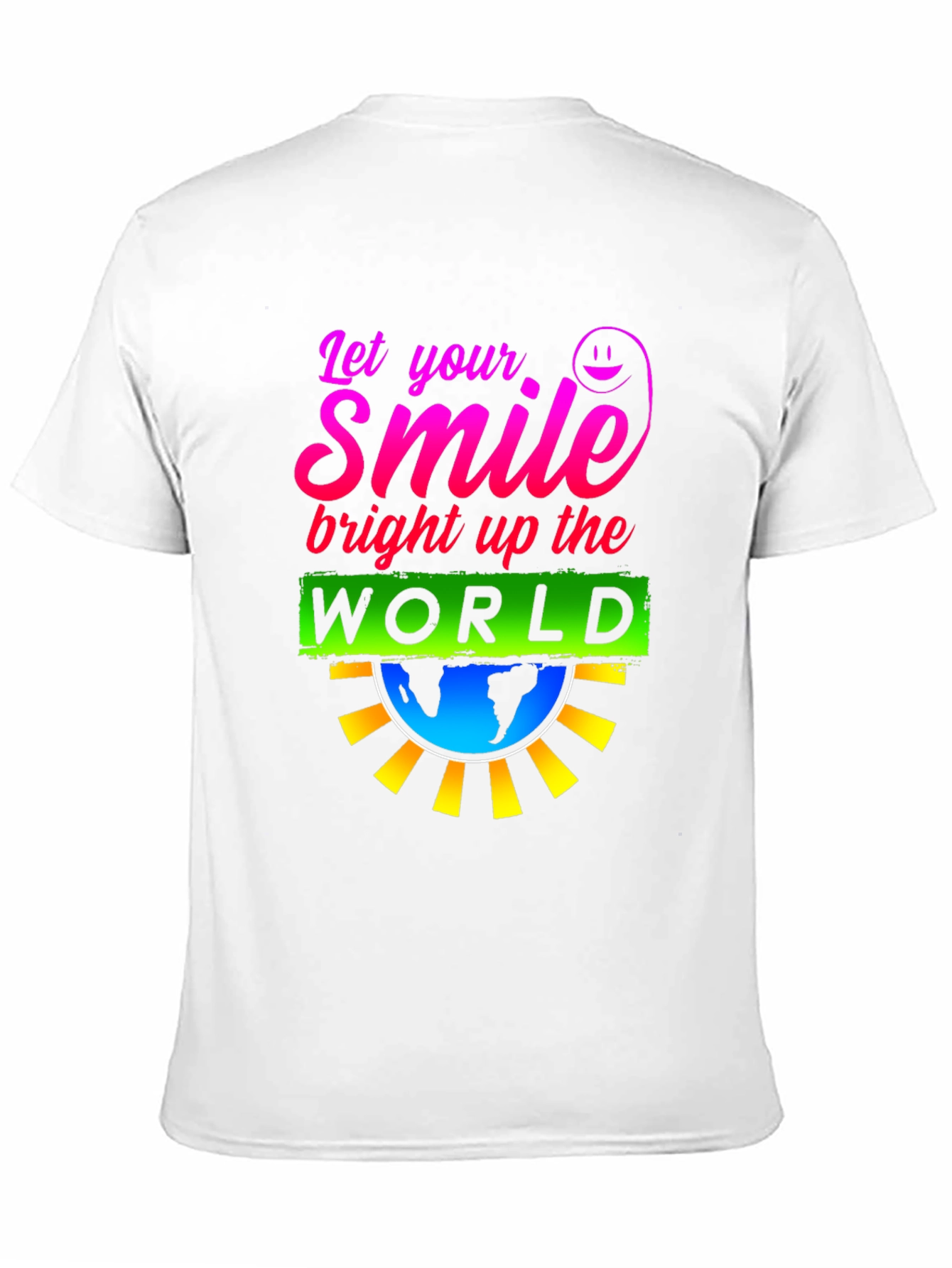 Black Smile World Graphic T-Shirt - Brighten Your Day view 11