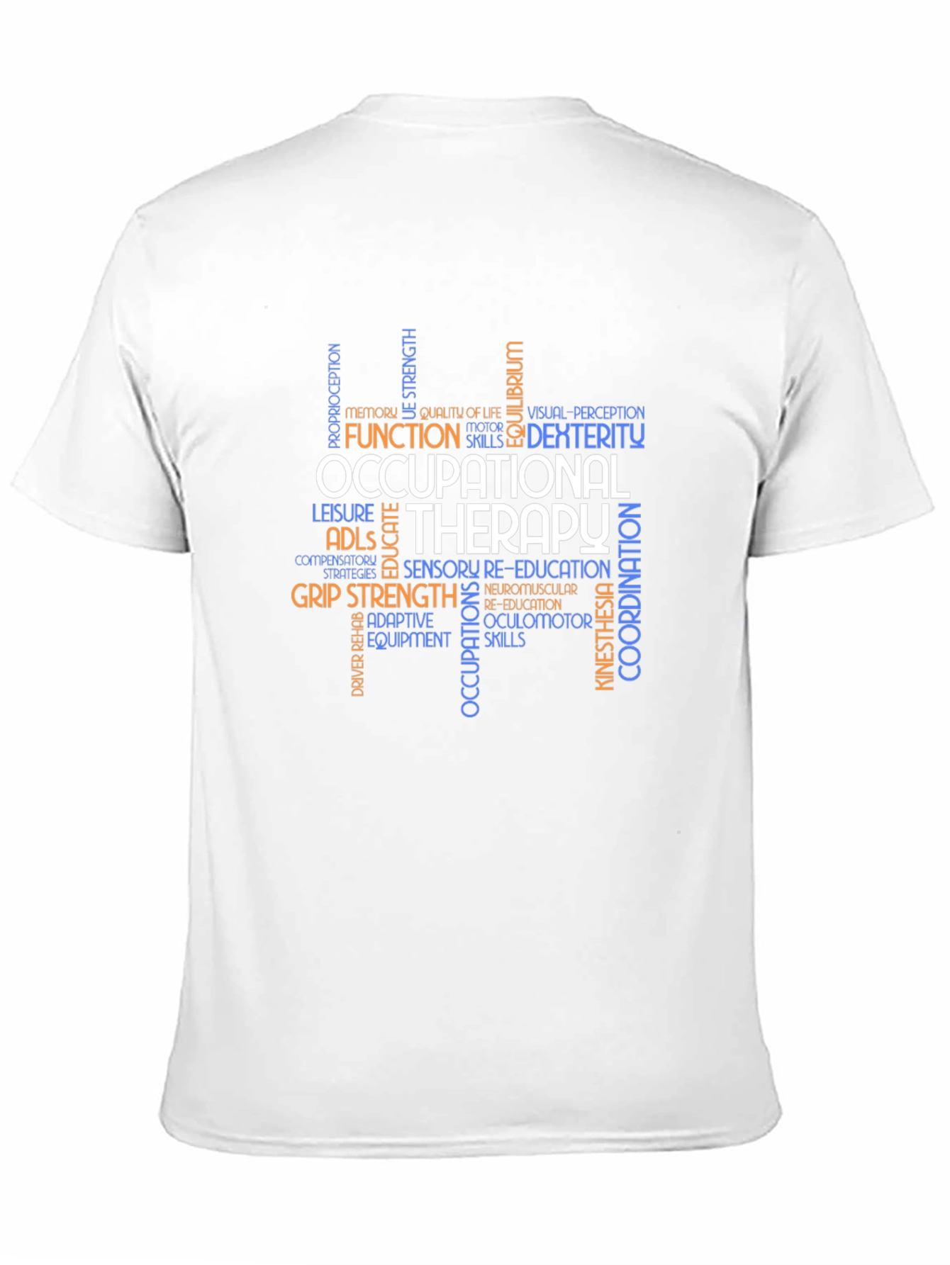 Black Occupational Therapy Word Art T-Shirt view 11