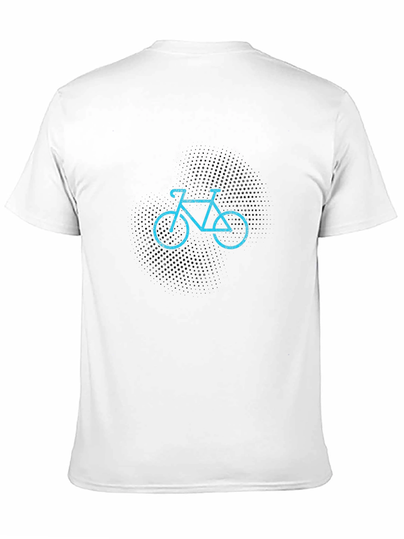 Black Cool Bicycle Graphic Print Men's Black T-Shirt view 11
