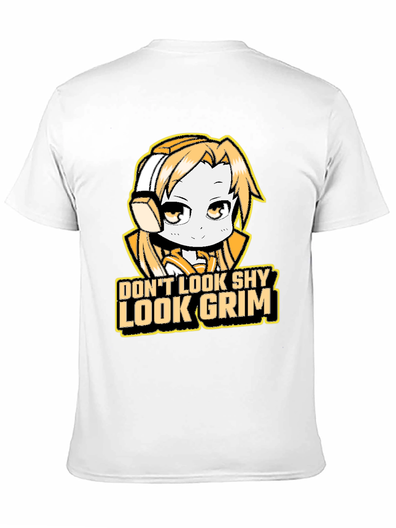 Black Don't Look Shy Look Grim Graphic T-Shirt view 11