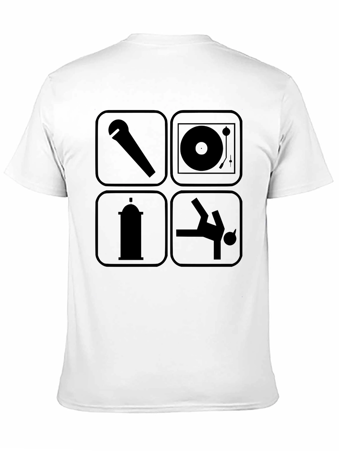 Black Hip Hop Culture Icons Black T-Shirt view 11