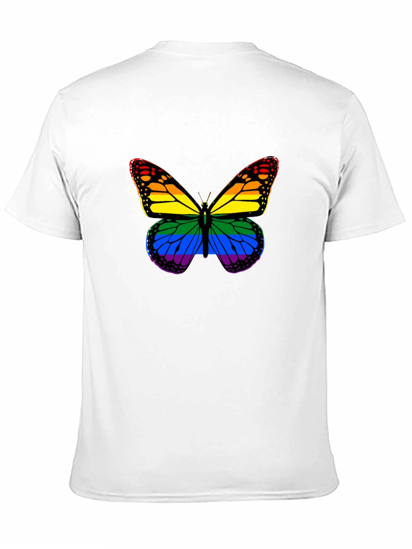 Black Rainbow Butterfly Graphic T-Shirt view 11