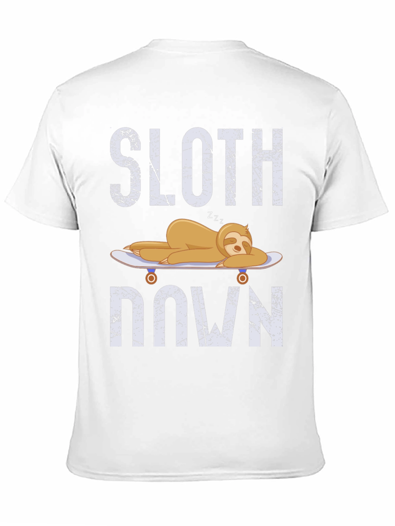 Black Sloth Down T-Shirt - Relaxed Lazy Graphic Tee view 11