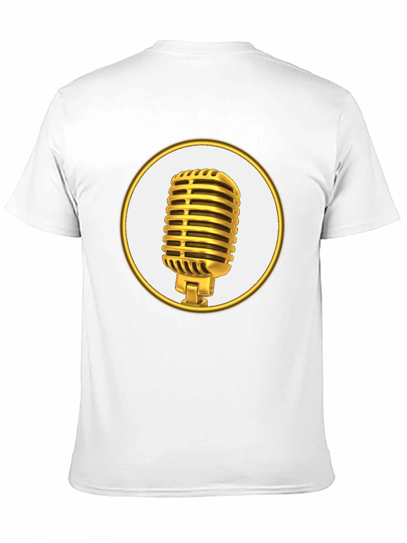 Black Retro Microphone Graphic Tee - Black Cotton Blend Shirt view 11