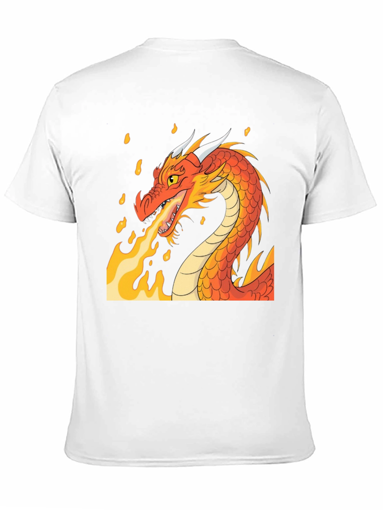 Black Fiery Dragon Graphic T-Shirt view 11