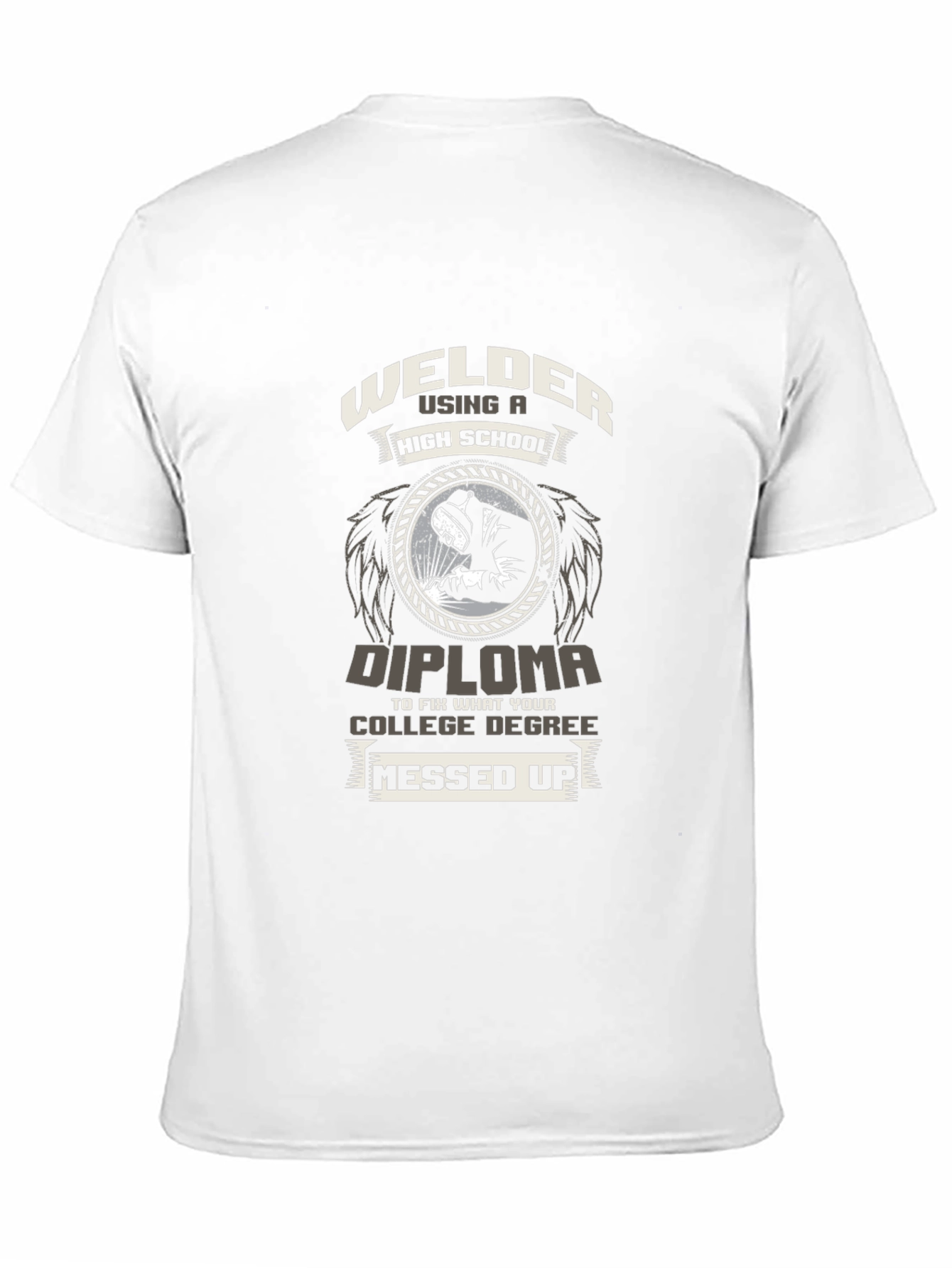 Black Welder High School Diploma T-Shirt view 11