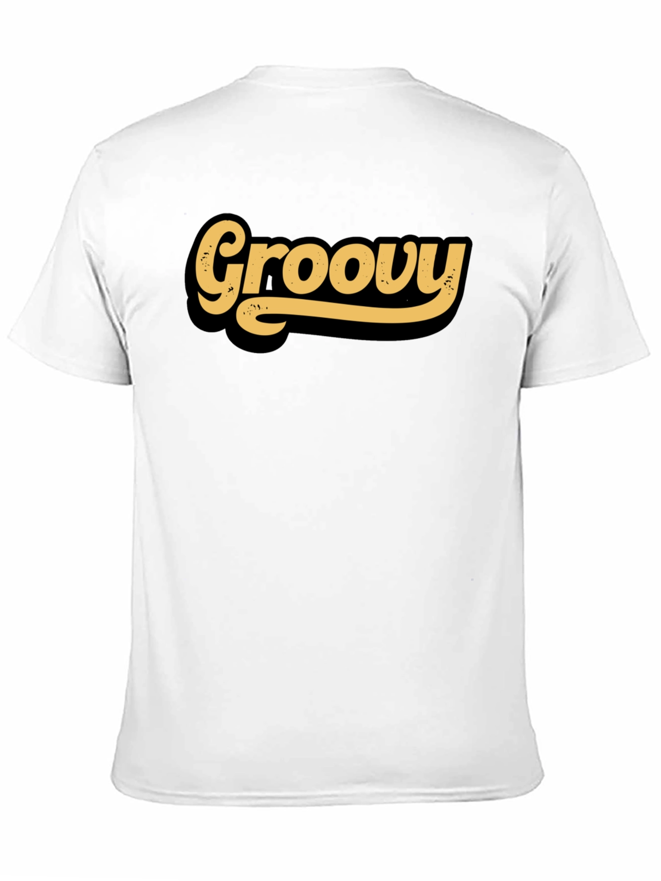 Black Groovy Retro T-Shirt - Classic Design view 11