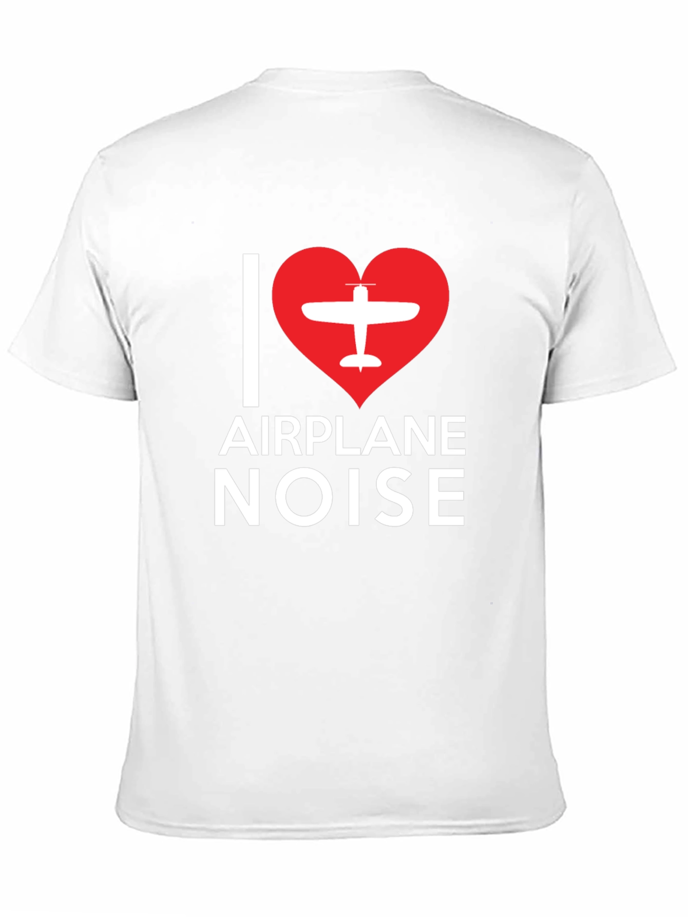 Black I Love Airplane Noise Black T-Shirt view 11