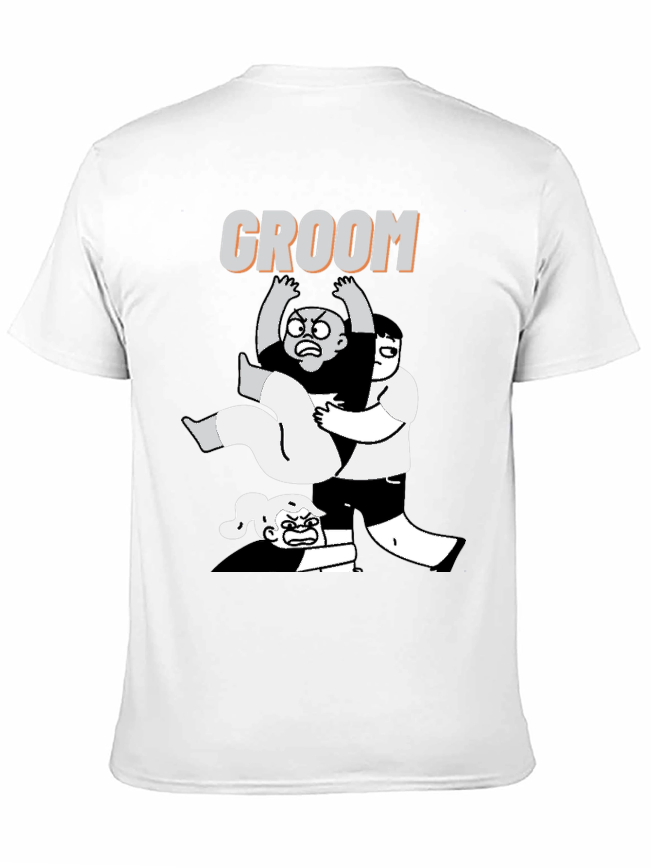 Black Funny Groom T-Shirt - Graphic Novel Style view 11