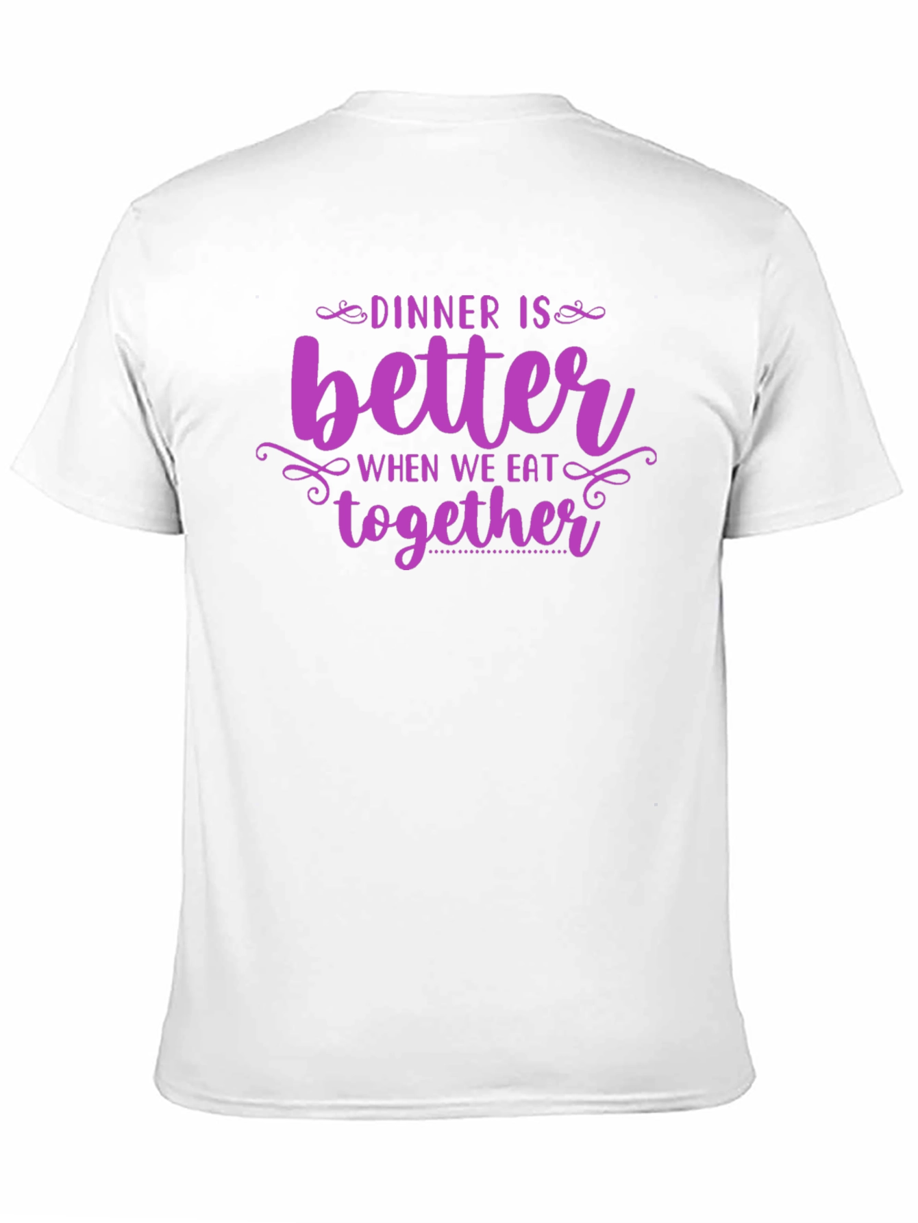 Black Dinner Is Better Together Black T-Shirt view 11