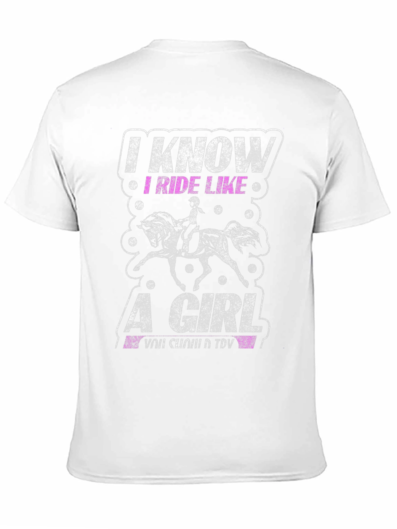 Black I Know I Ride Like a Girl T-Shirt view 11