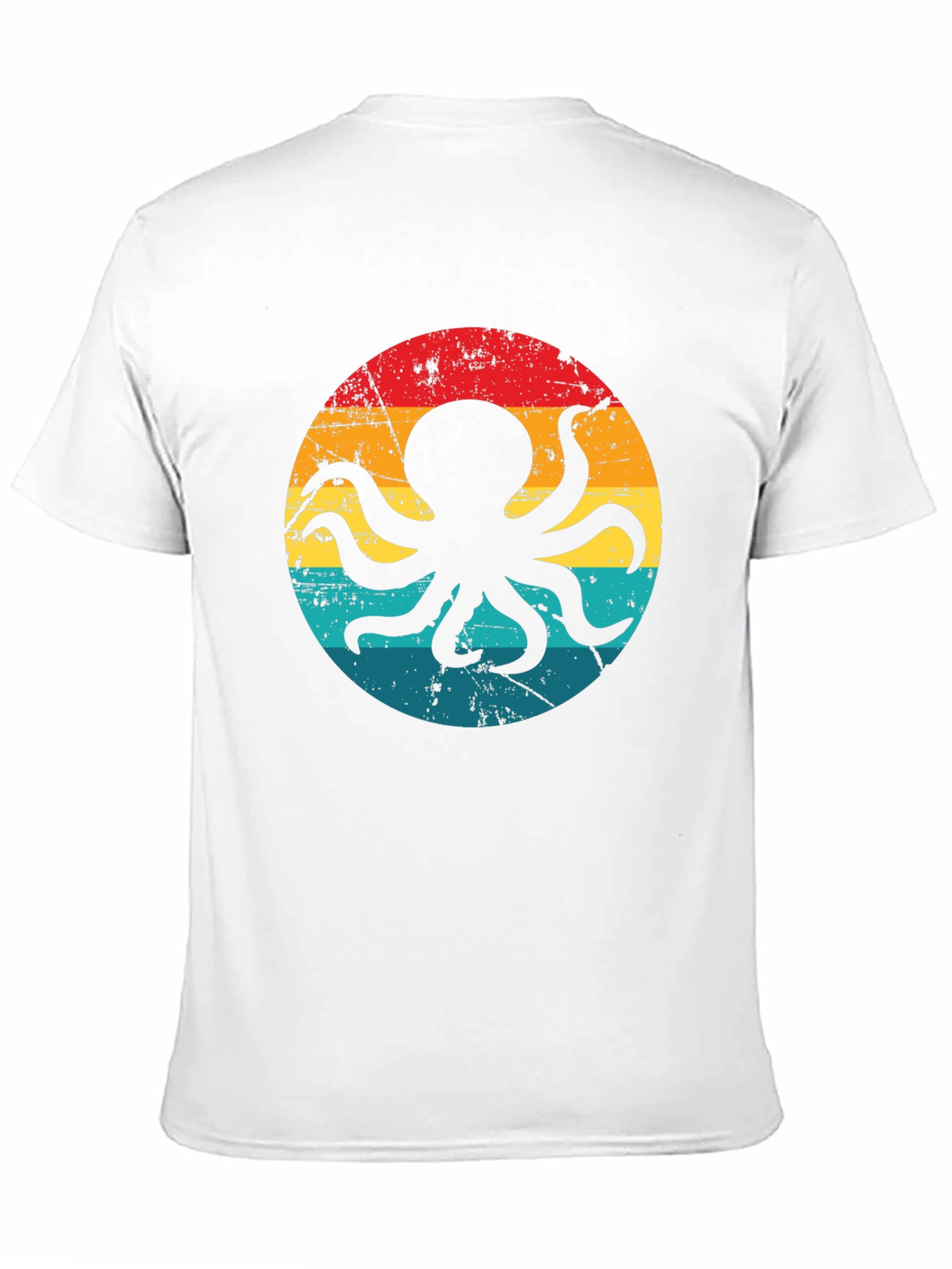 Black Retro Octopus Graphic T-Shirt - Black Cotton Blend view 11