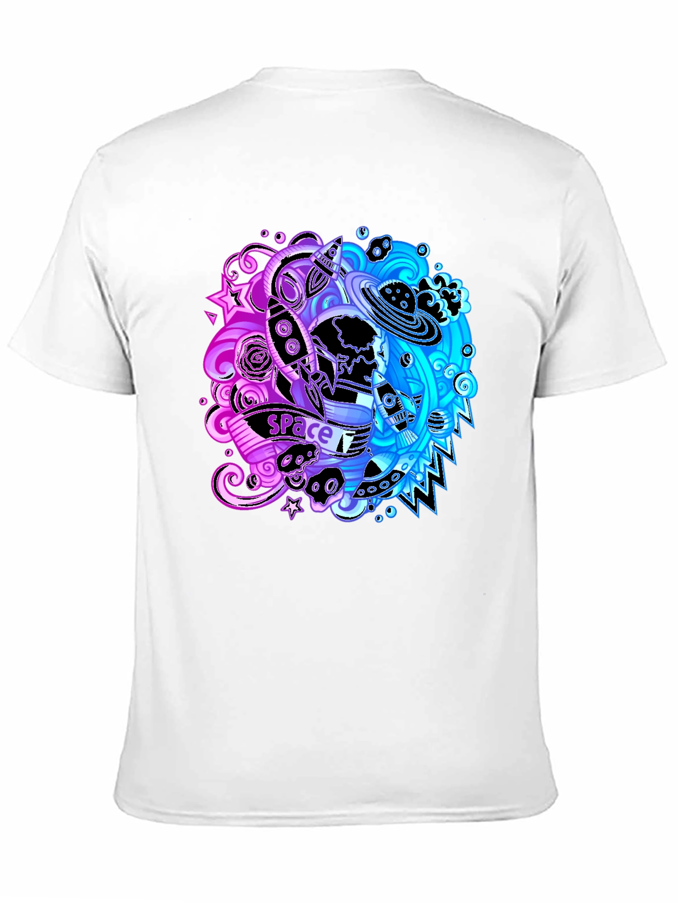 Space Doodle T-Shirt - Galaxy Design Tee - 11