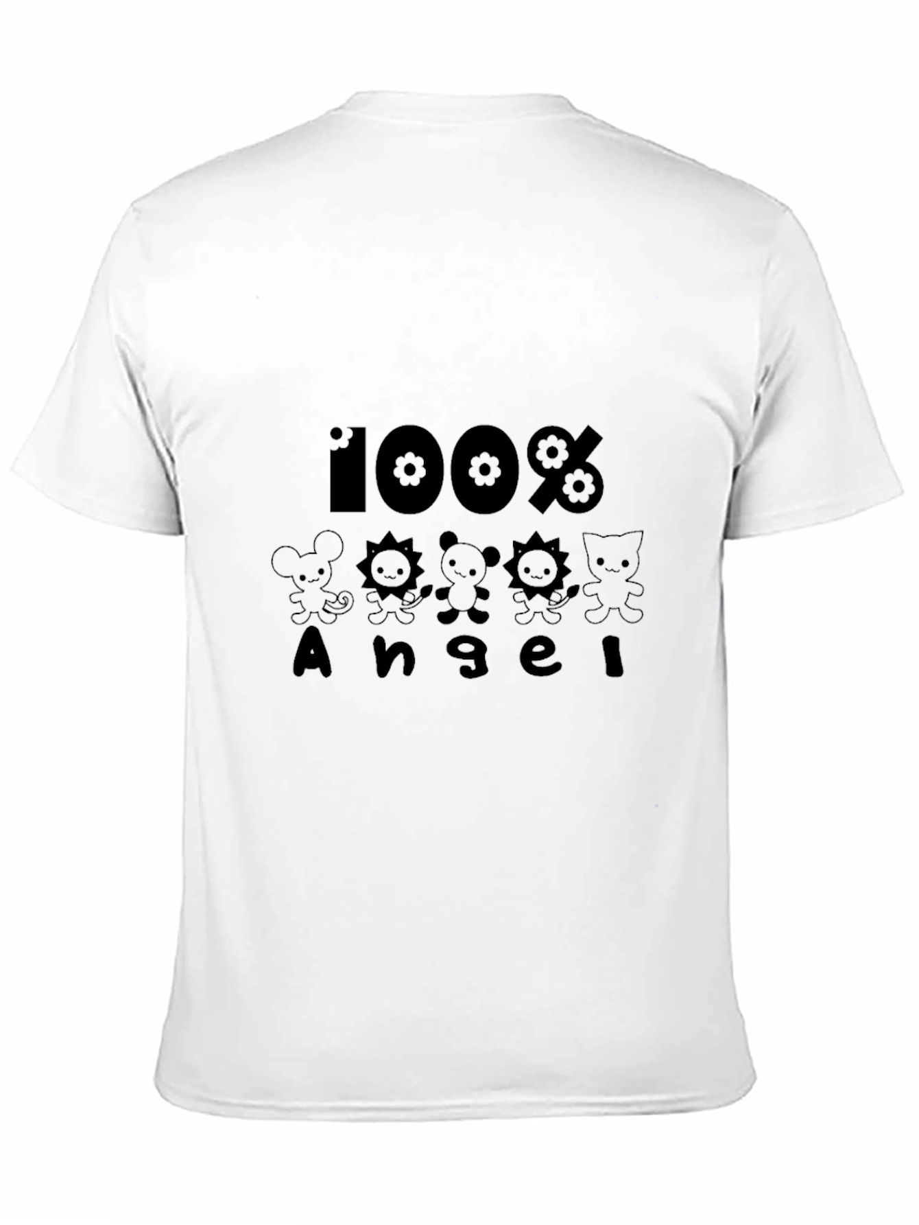 Black 100% Angel Graphic T-Shirt - Soft Cotton Blend view 11