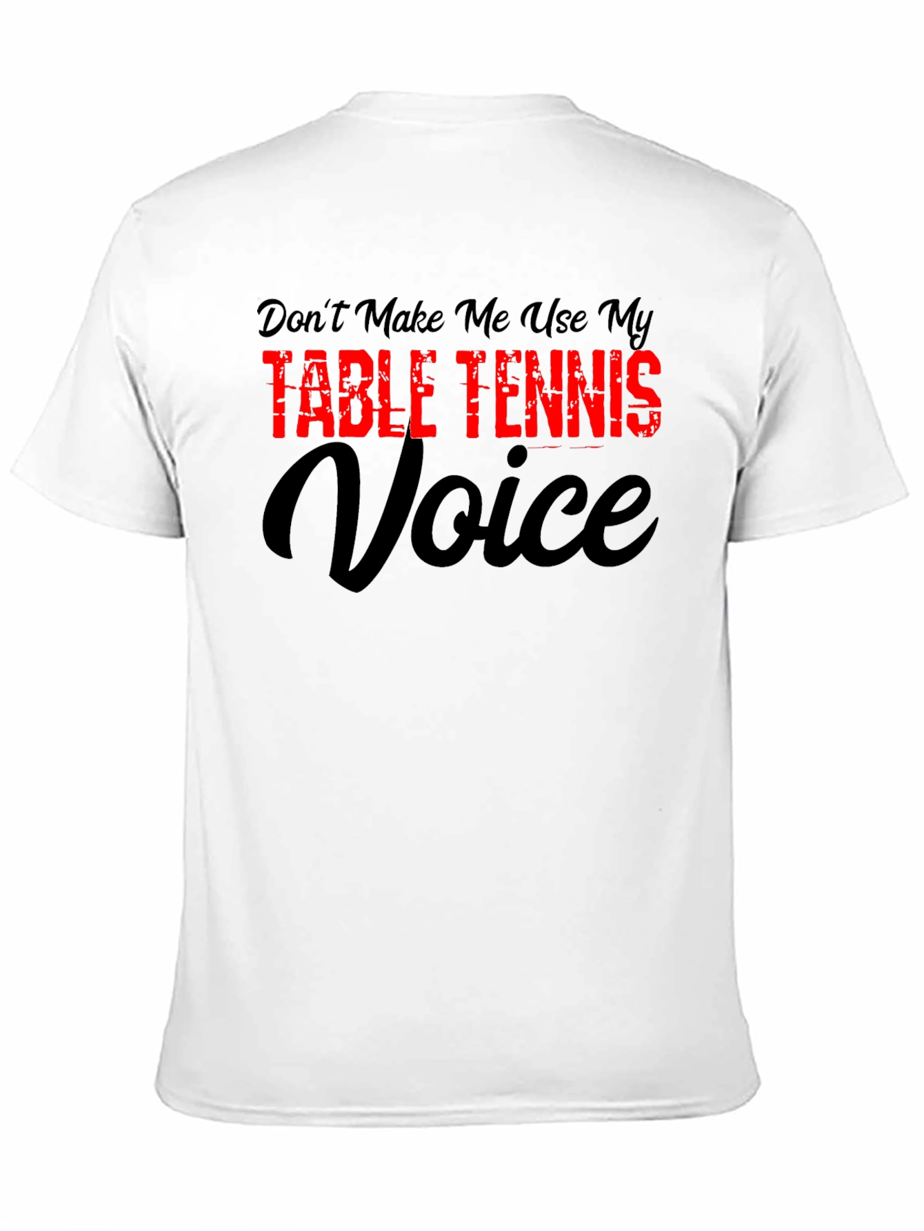 Black Table Tennis Voice T-Shirt view 11