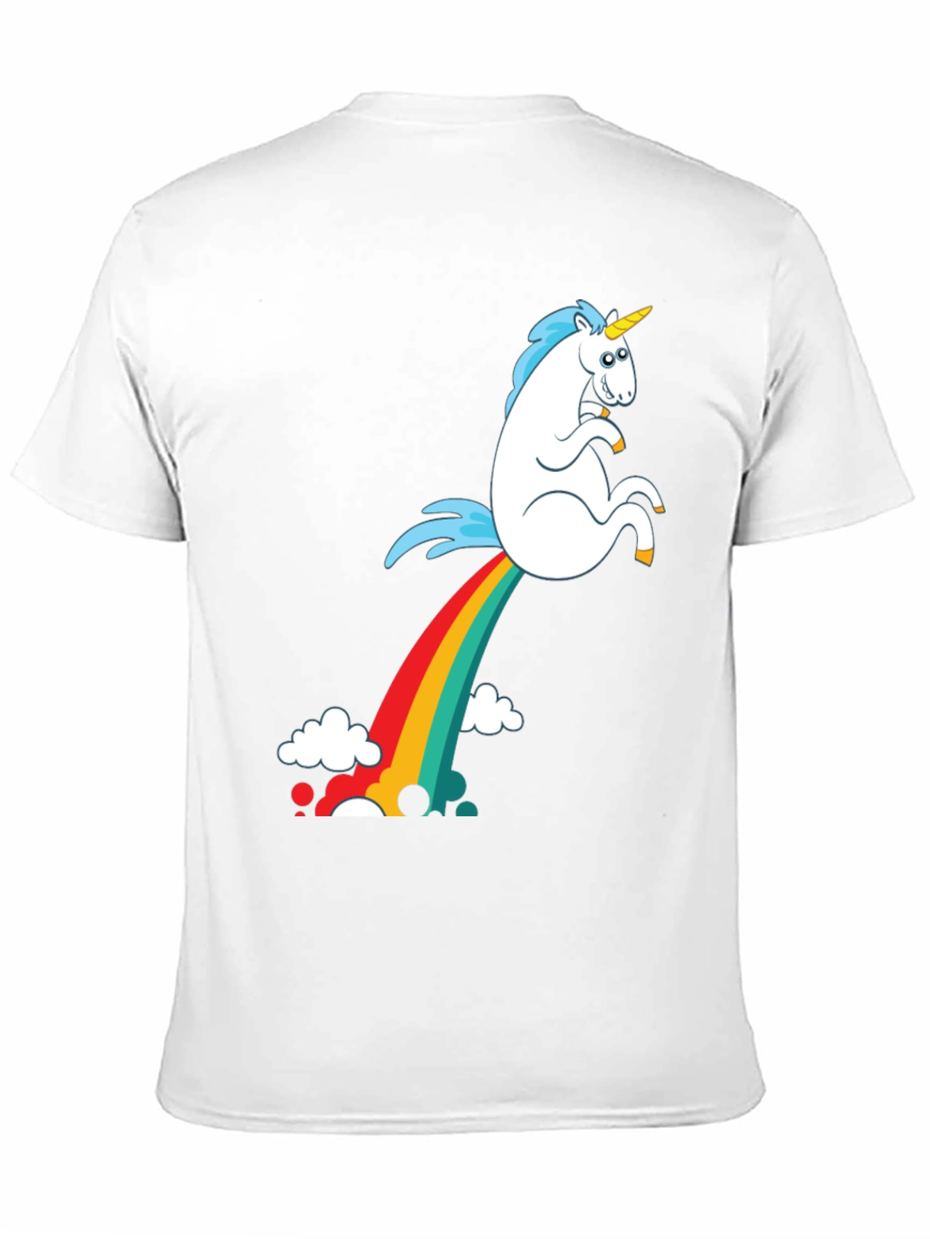 Black Rainbow Unicorn Poop T-Shirt - Funny Graphic Tee view 11
