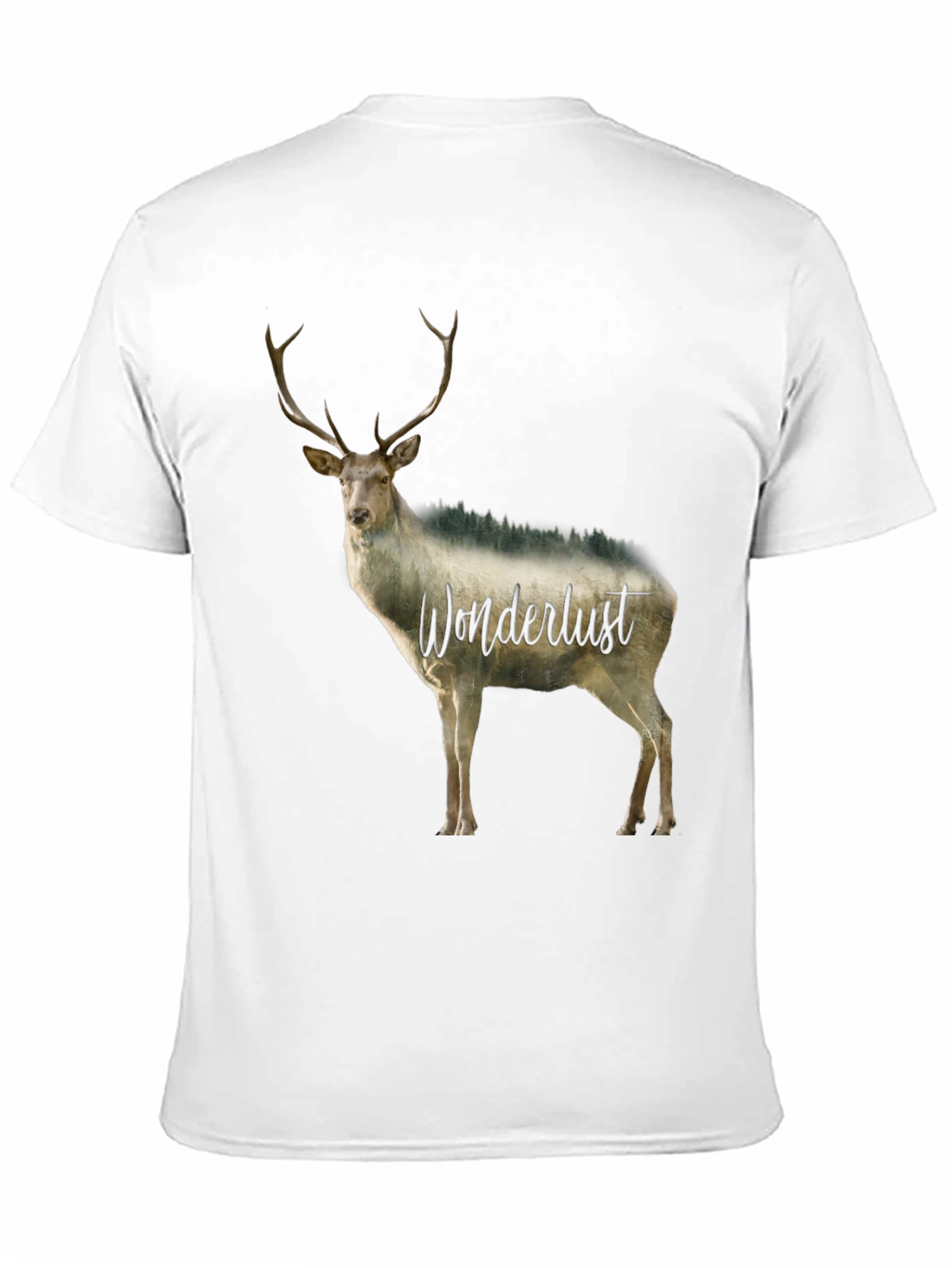 Black Wanderlust Deer Graphic Tee - Black Crew Neck view 11