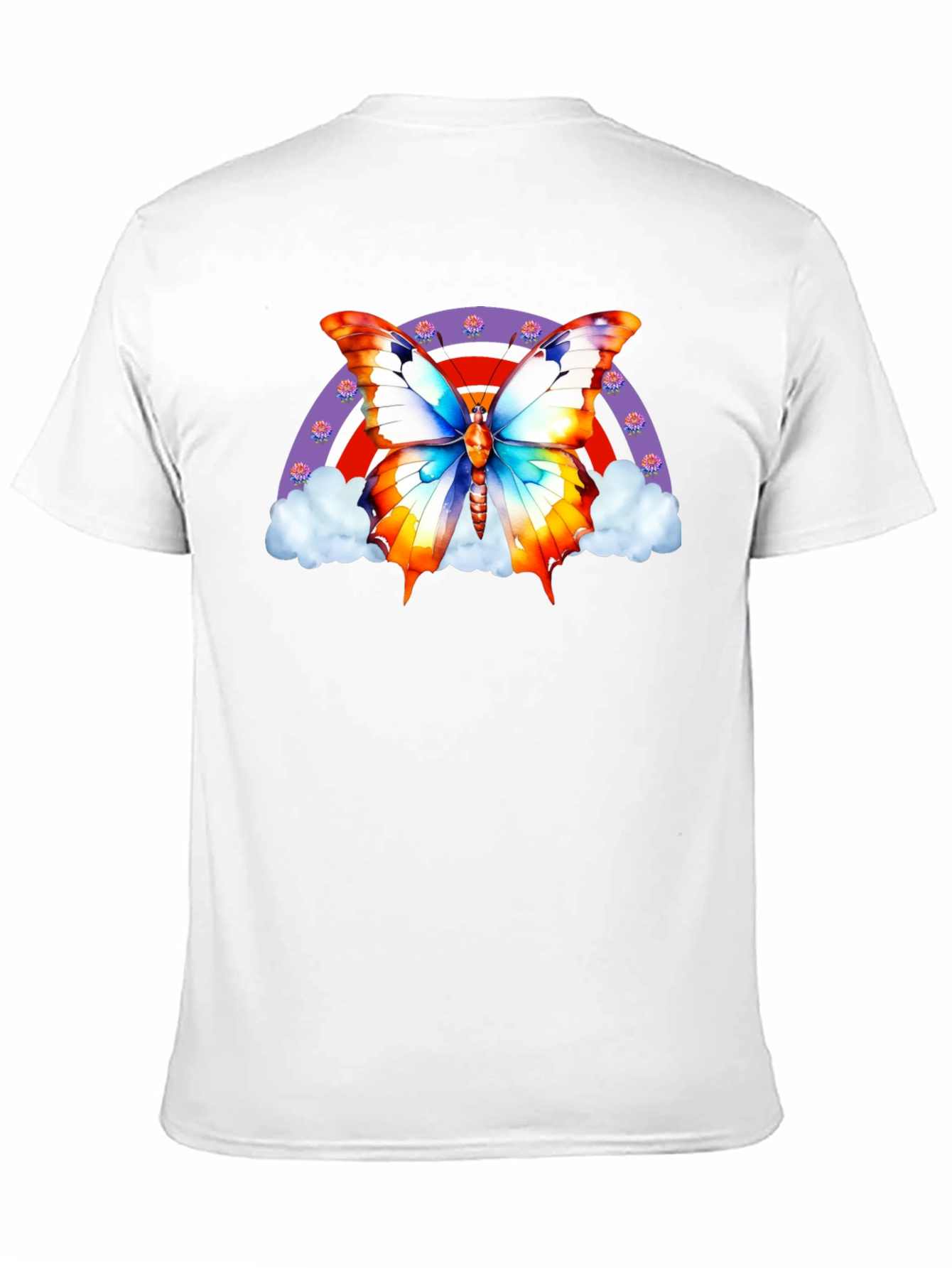 Black Butterfly Rainbow T-Shirt - Stylish Graphic Tee view 11