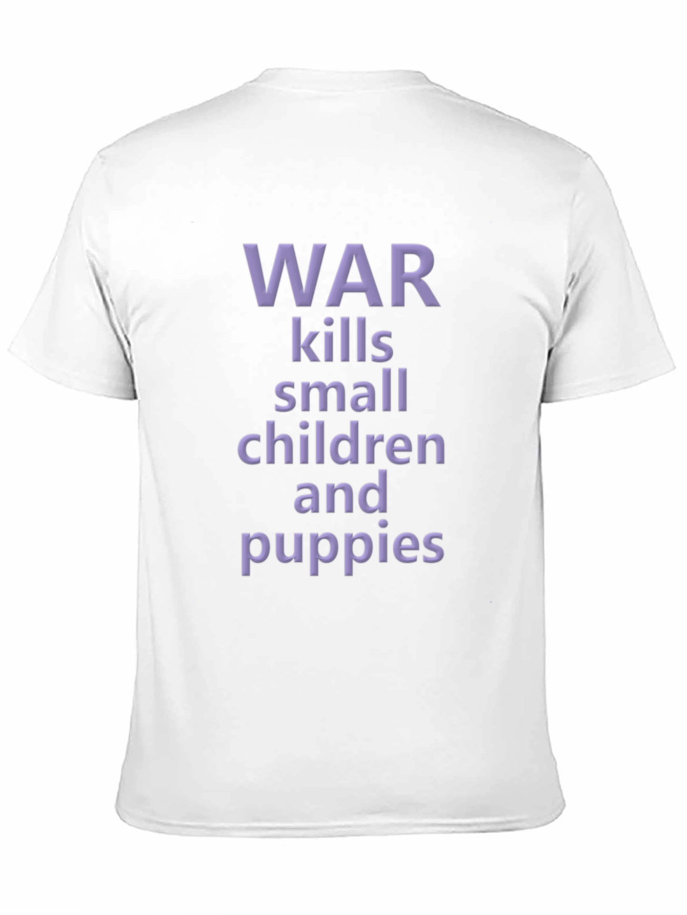 Black War Kills Children & Puppies T-Shirt view 11