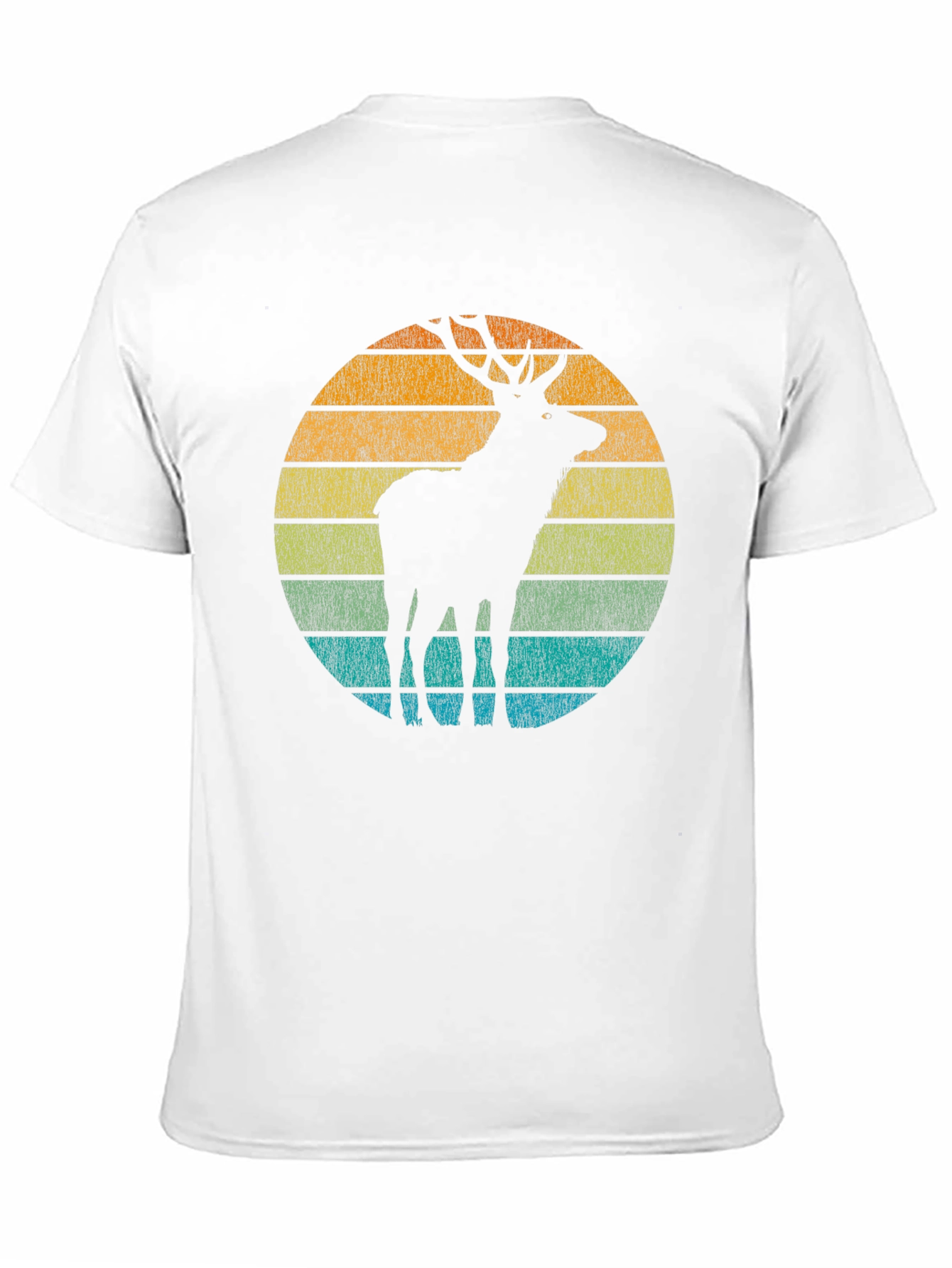Black Retro Deer Silhouette Tee view 11