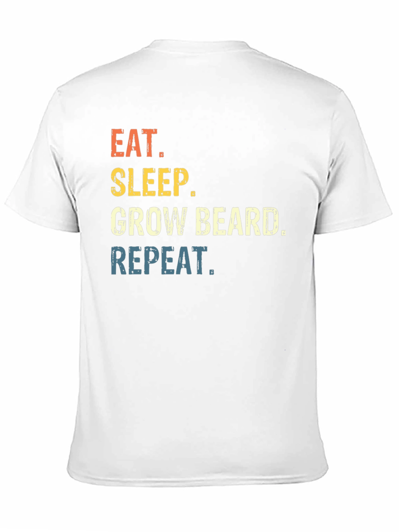 Black Eat Sleep Grow Beard Repeat Graphic T-Shirt view 11