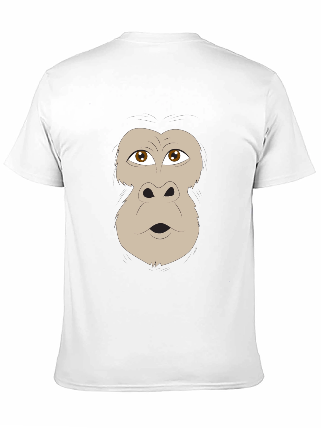 Black Funny Gorilla Face Graphic Black T-Shirt view 11