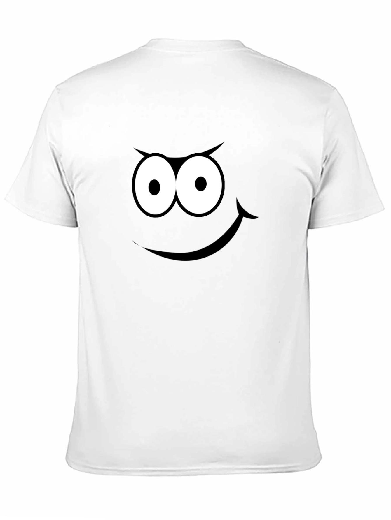 Black Funny Cartoon Face Black T-Shirt view 11