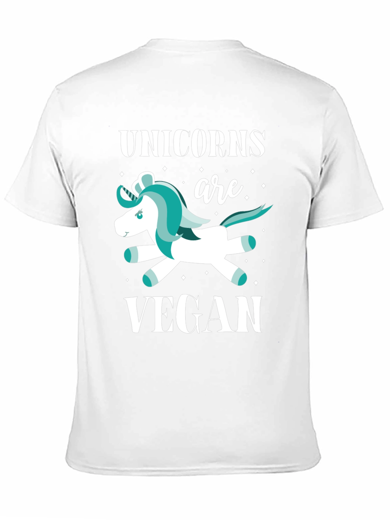 Black Unicorns are Vegan Graphic T-Shirt view 11