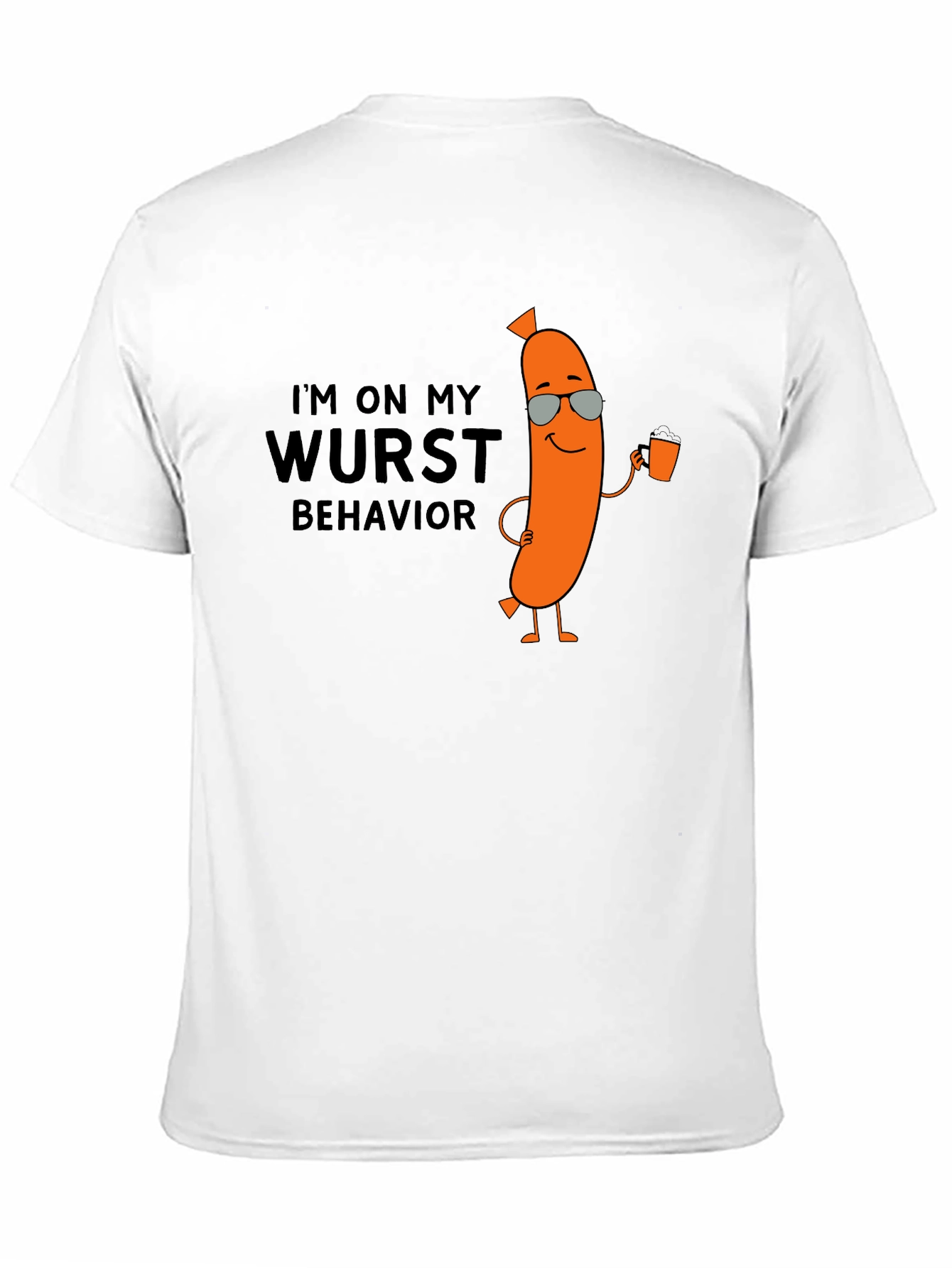 Black Wurst Behavior T-Shirt - Funny Sausage Tee view 11