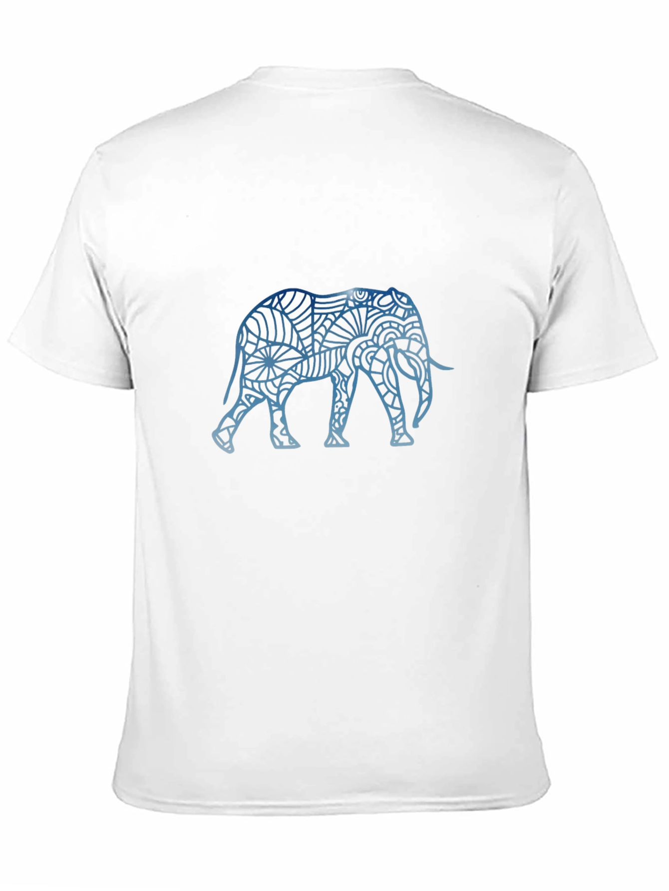 Black Elephant Mandala Graphic Black T-Shirt view 11
