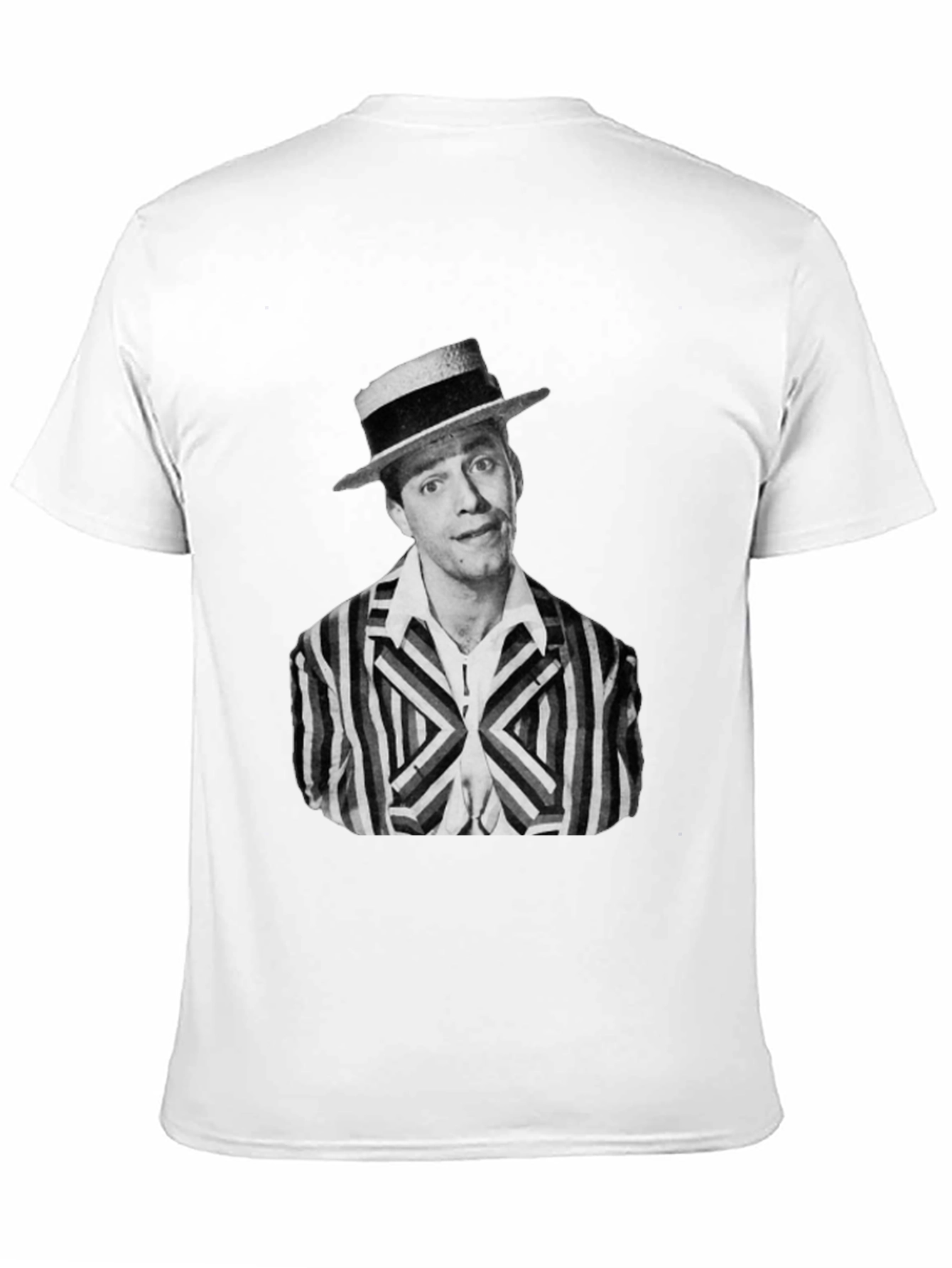 Black Retro Comedian Portrait T-Shirt view 11