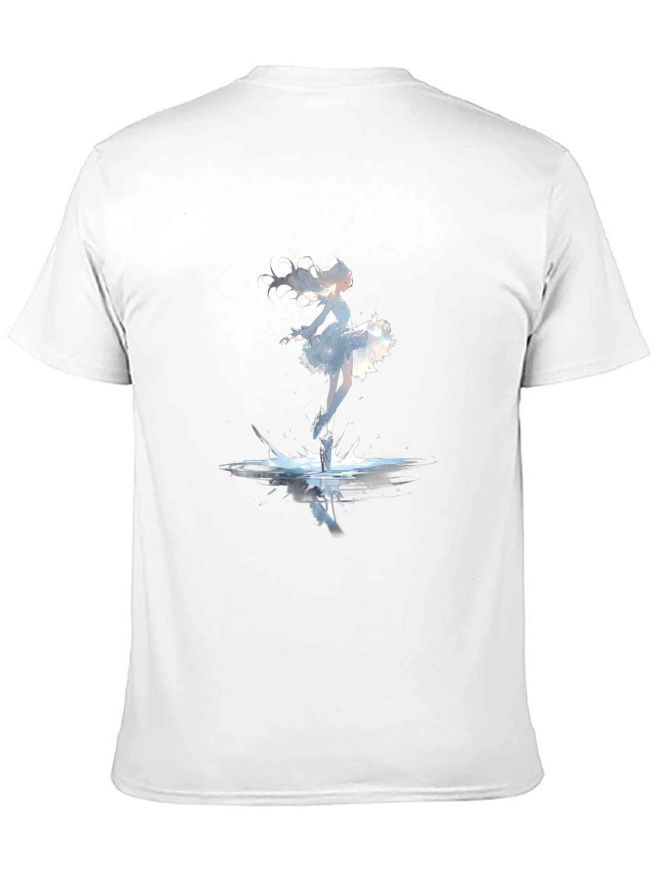 Black Ballerina Splash Graphic Tee - Black Cotton Shirt view 11