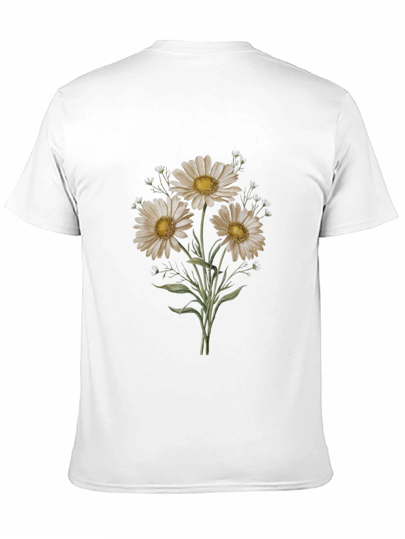 Black Daisy Graphic Tee - Black Unisex T-Shirt view 11