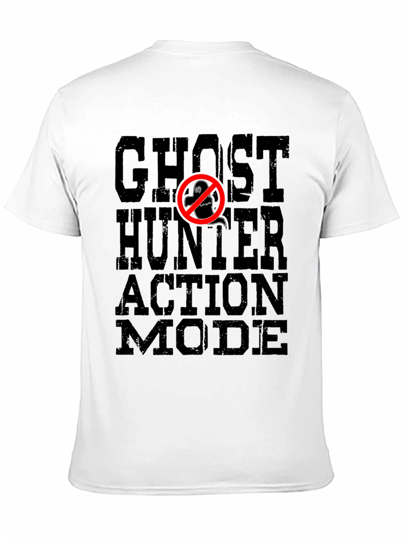 Black Ghost Hunter Action Mode Black T-Shirt view 11