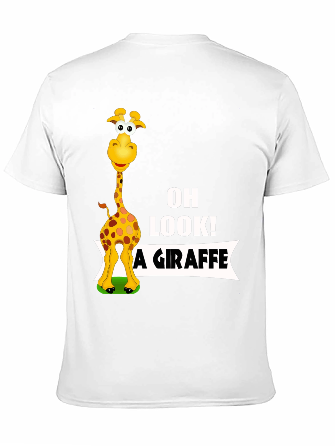 Black Funny Giraffe Graphic Tee - Oh Look! A Giraffe T-Shirt view 11
