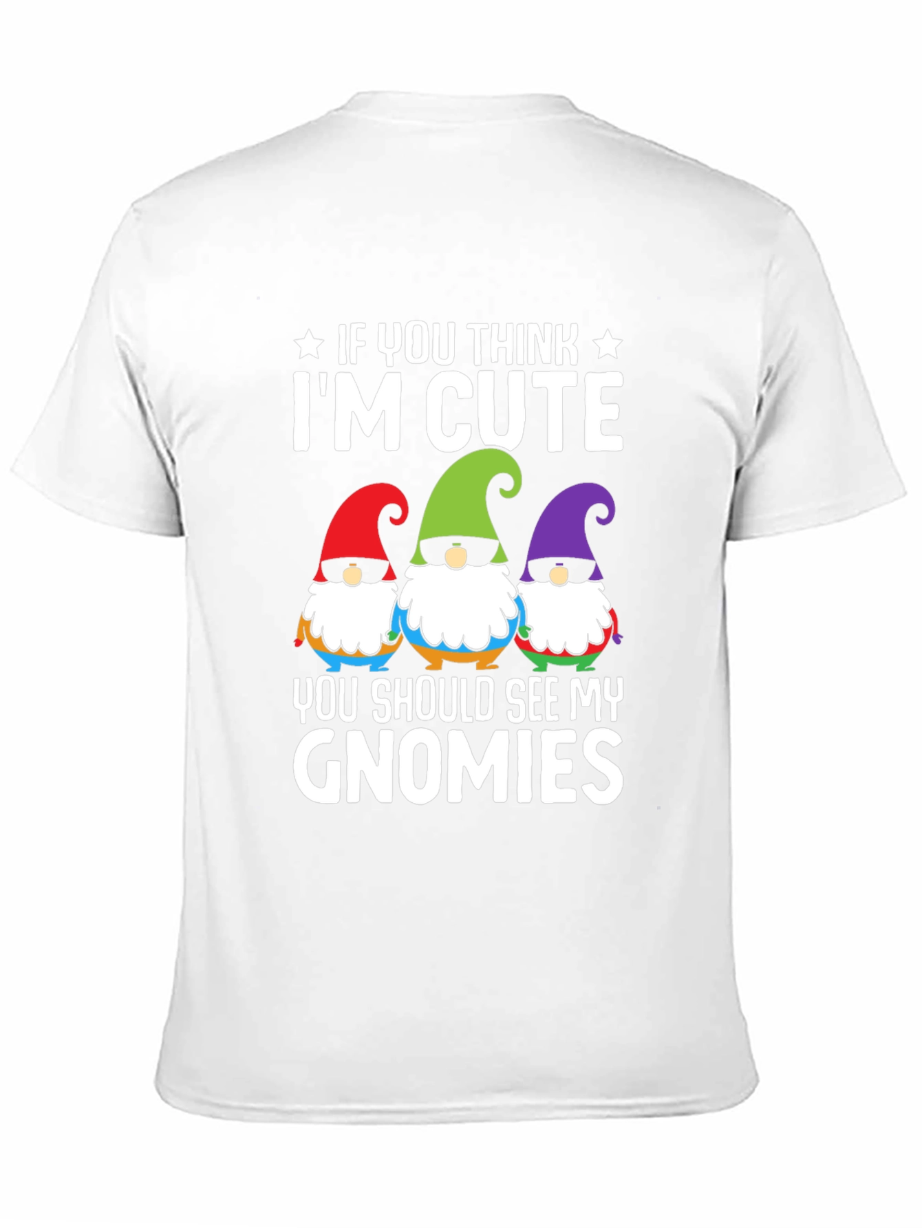 Black Cute Gnomies Graphic T-Shirt view 11