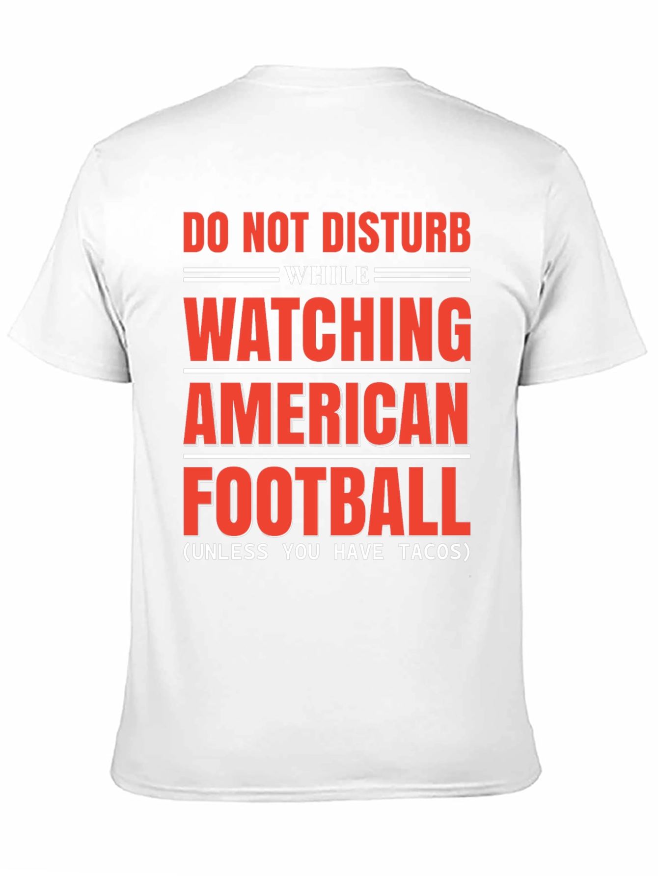 Black Do Not Disturb American Football & Tacos T-Shirt view 11