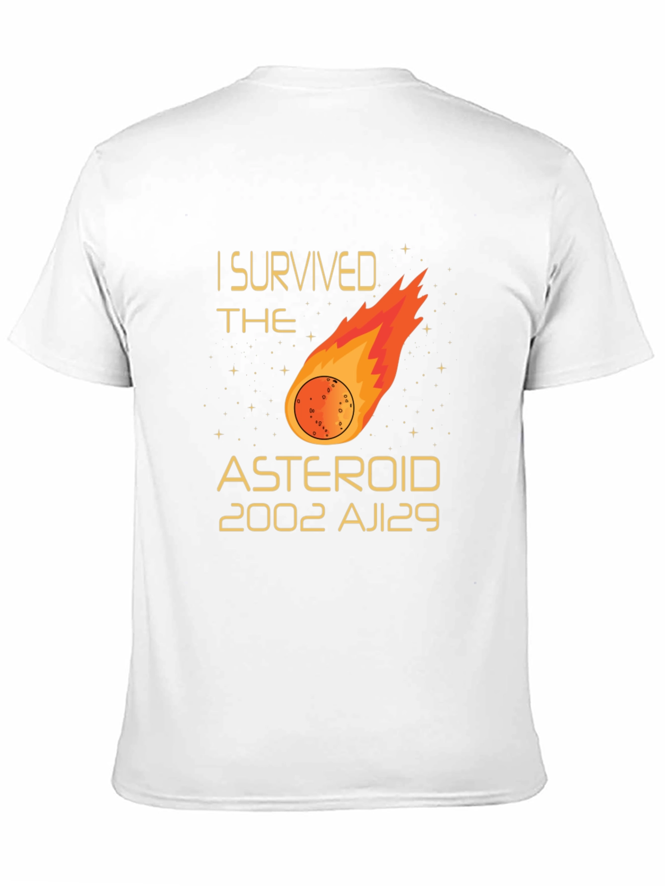 Black I Survived The Asteroid 2002 AJ129 T-Shirt view 11