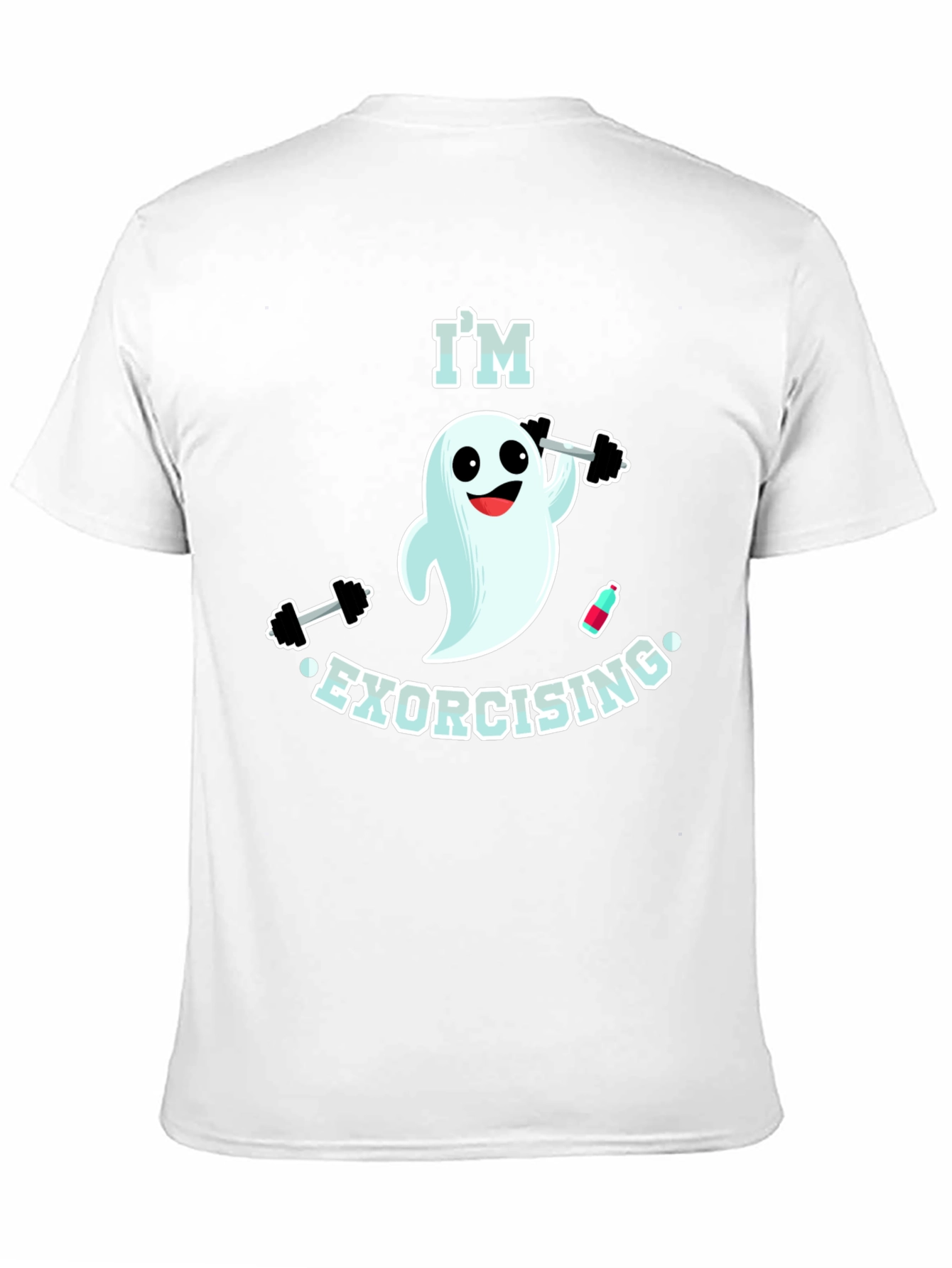Black I'm Exorcising Funny Ghost Gym T-Shirt view 11