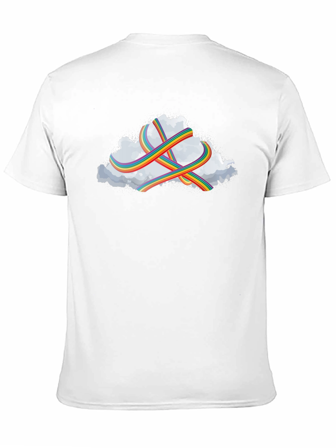Black Rainbow Cloud T-Shirt: Stylish Comfort view 11