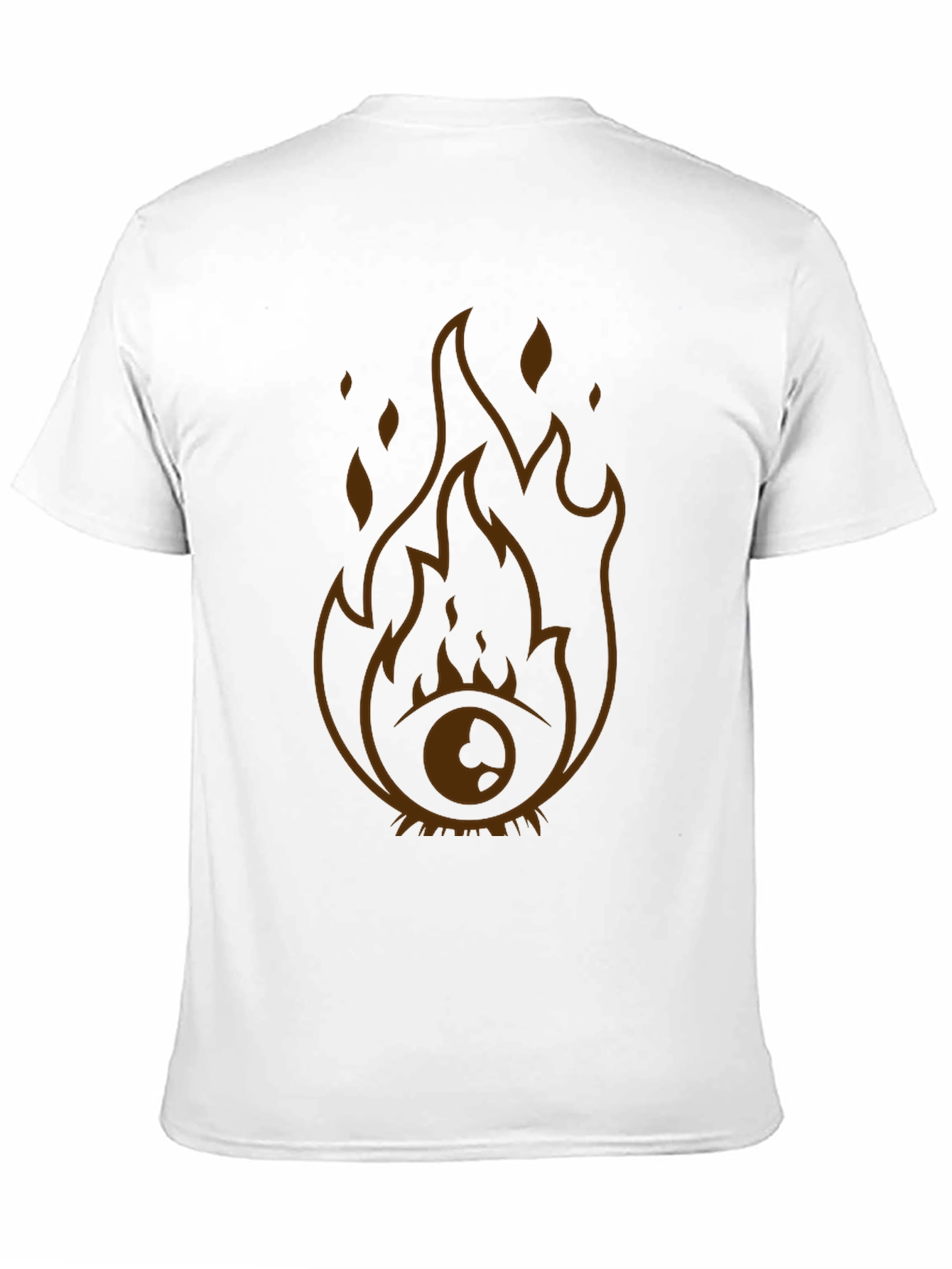Black Flaming Eye Graphic Tee - Unique Design view 11