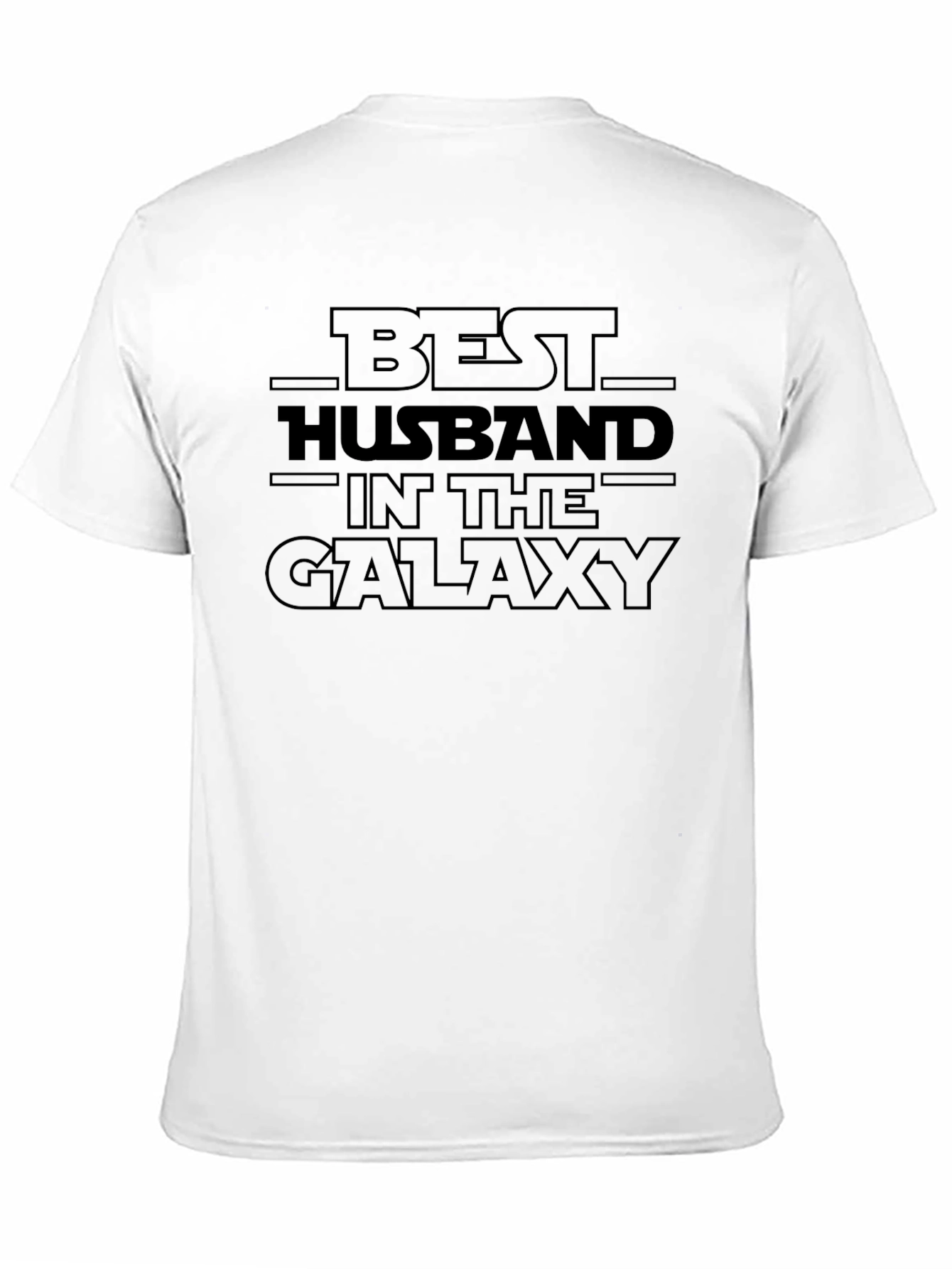 Black Best Husband in the Galaxy Black Graphic T-Shirt view 11