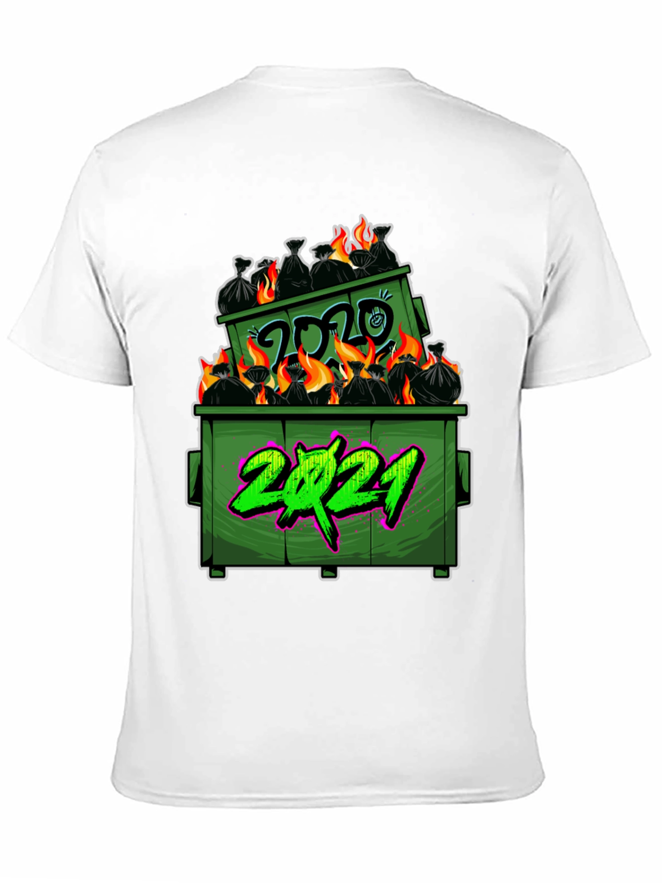 Black Dumpster Fire 2020-2021 Graphic T-Shirt view 11