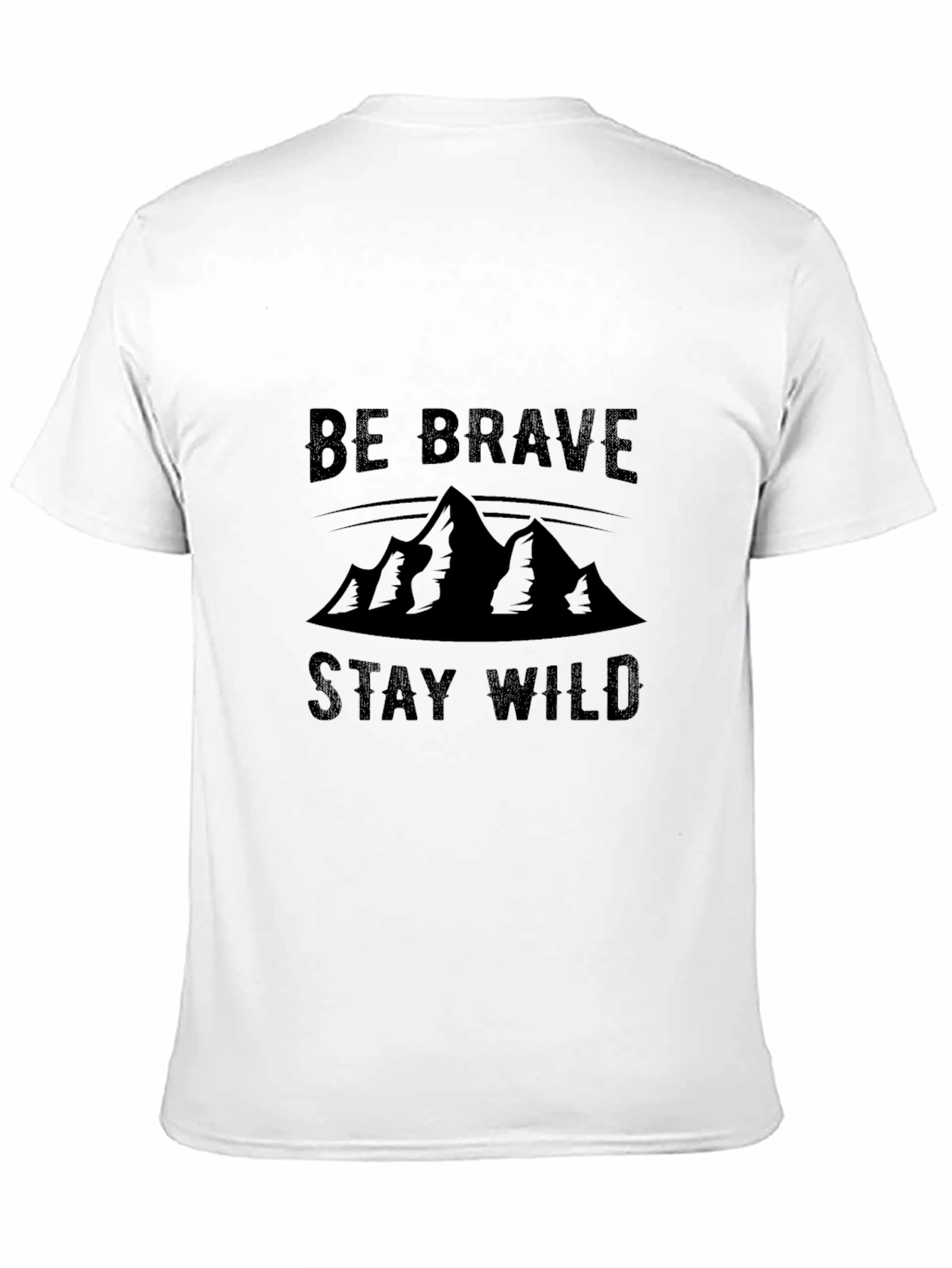 Black Be Brave Stay Wild Mountain Graphic Tee view 11