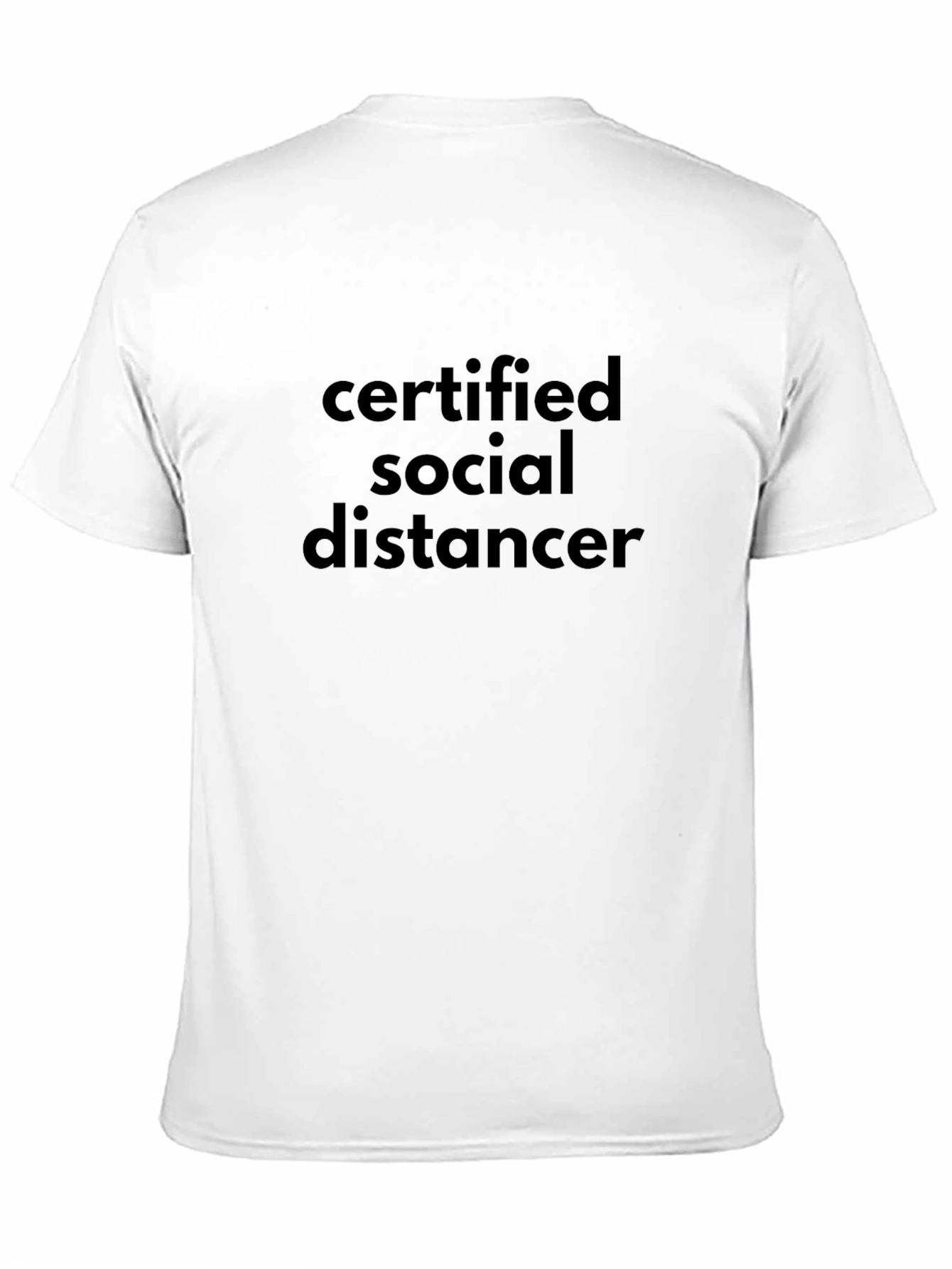 Black Certified Social Distancer Black T-Shirt view 11